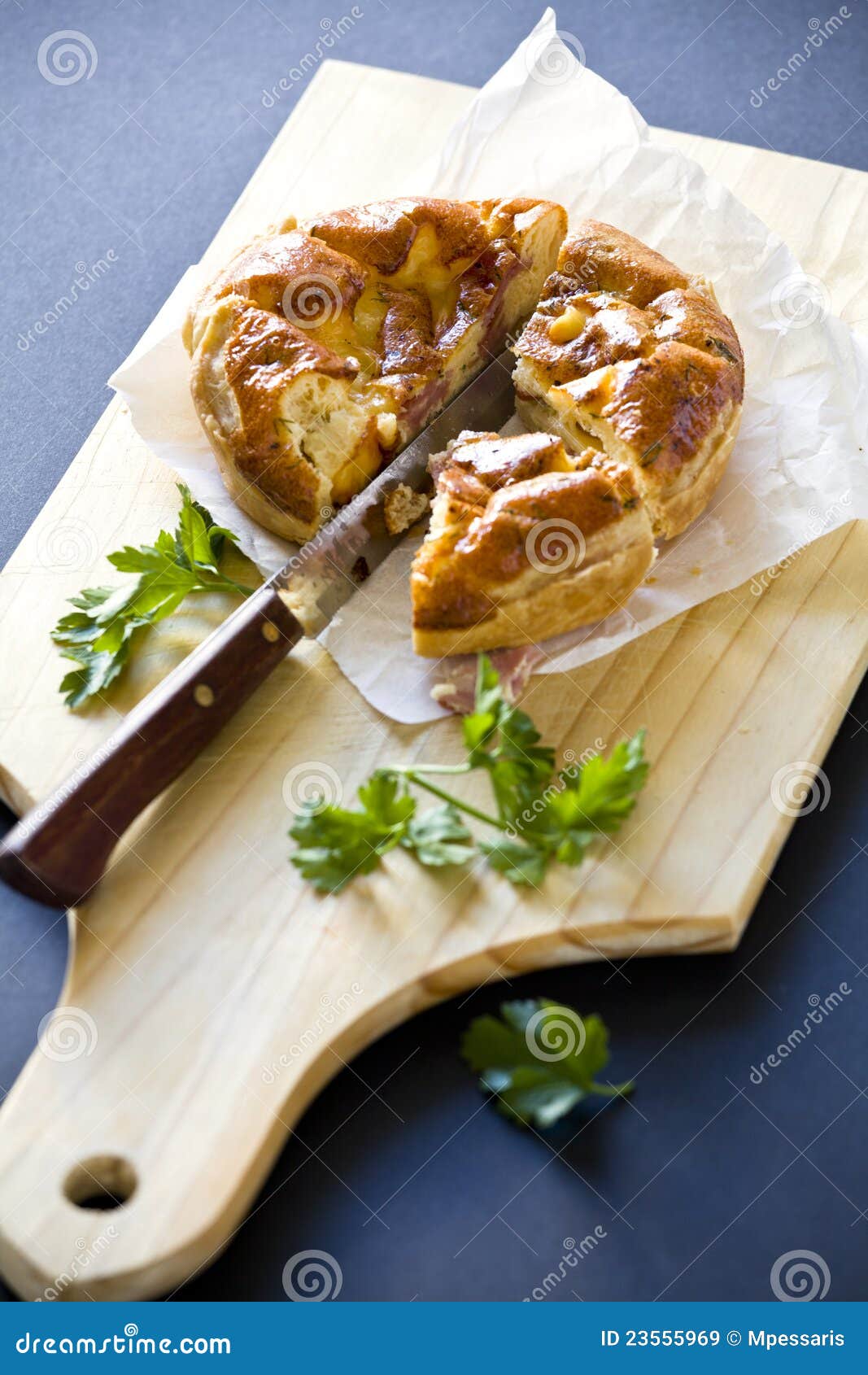 Horderves on plate stock image. Image of quiche, snack - 194643165