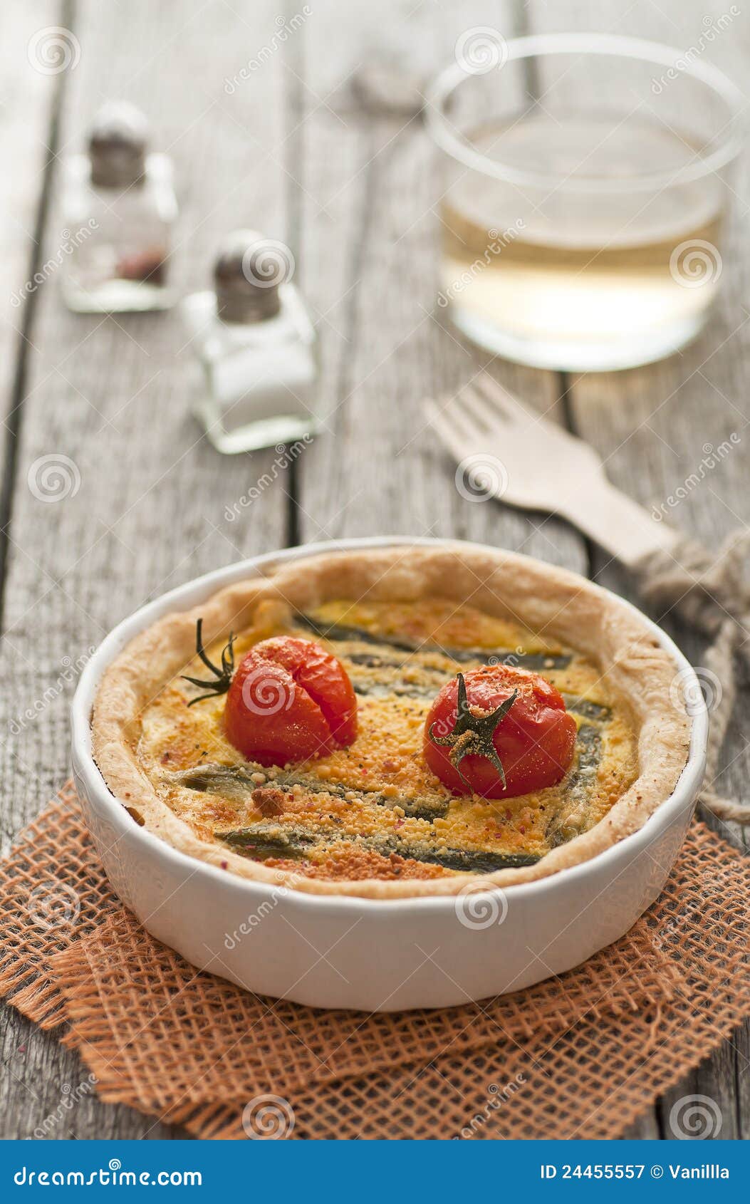 Quiche With Asparagus And Tomatoes Royalty Free Stock Photography ...