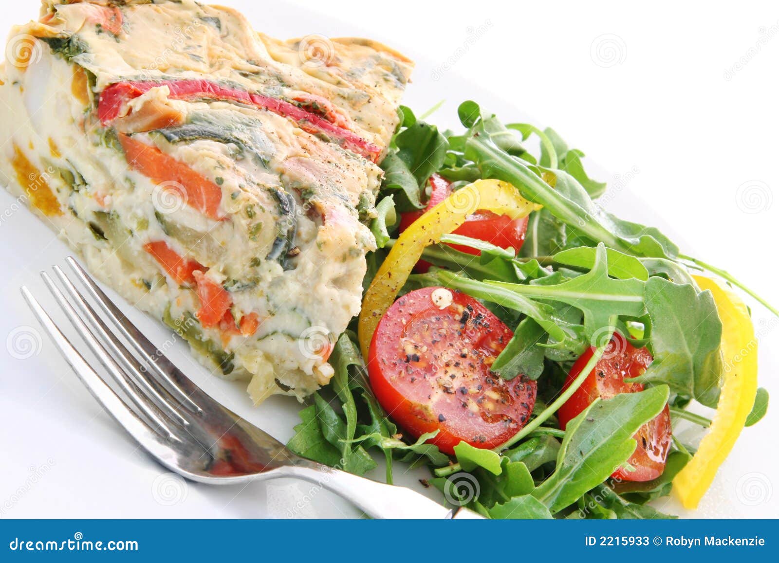 Quiche e salada imagem de stock. Imagem de queijo, cultura - 2215933