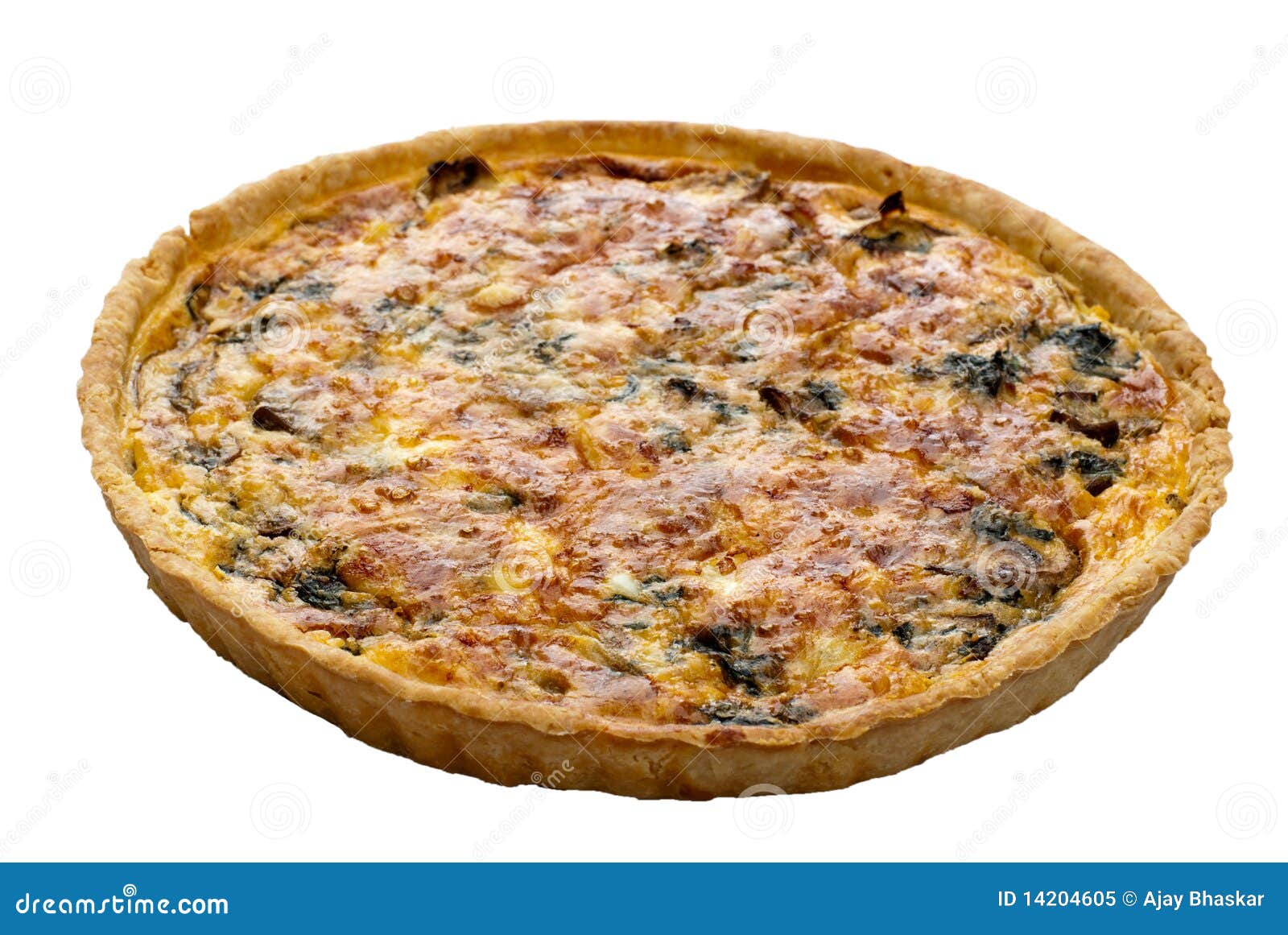 Quiche - isolated stock image. Image of lunch, macro - 14204605