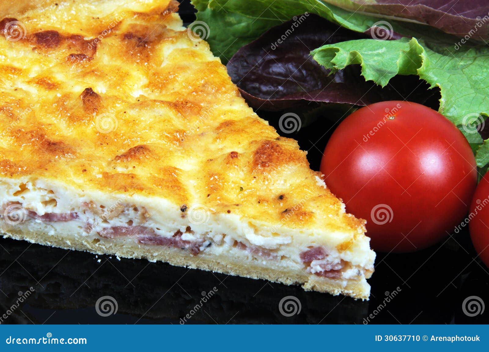 Quiche Lorraine. stock photo. Image of food, fresh, life 30637710