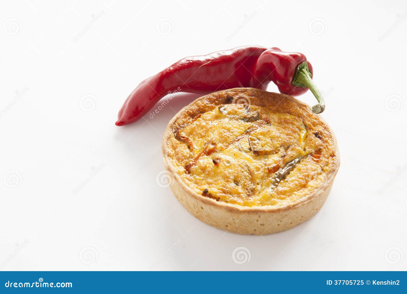 Quiche sweet pepper stock image. Image of dinner, pepper 37705725