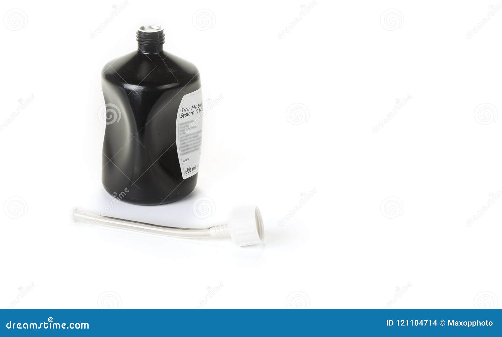 Quick Fix of a Car Puncture Kit on the White. Stock Photo Image of