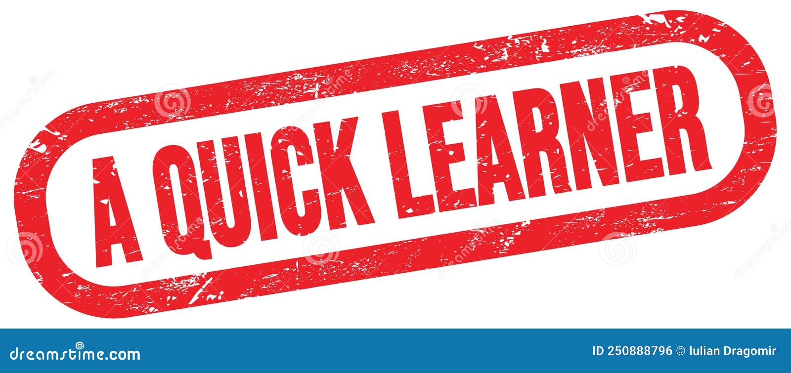 A QUICK LEARNER, Text Written on Red Stamp Sign Stock Illustration ...