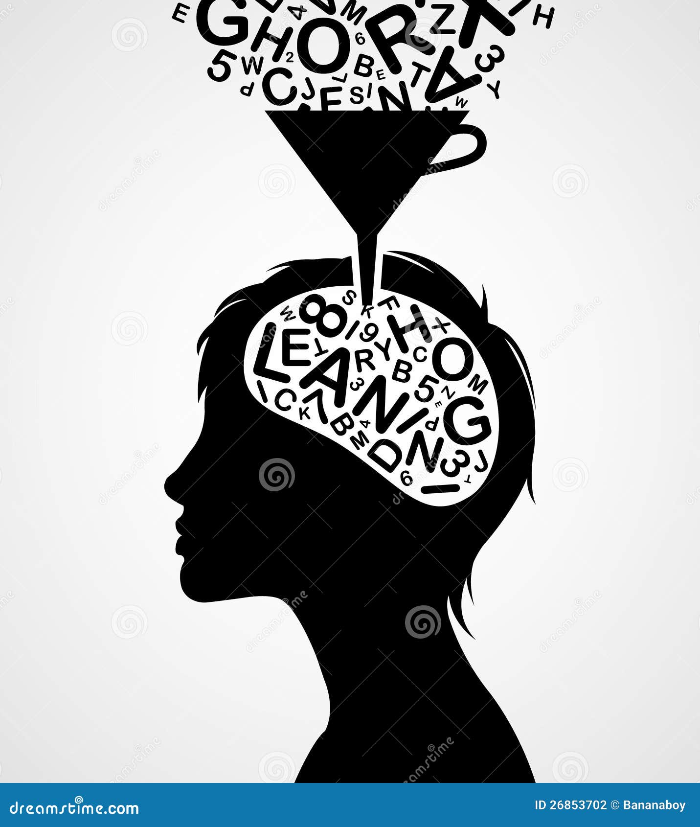 Quick learning silhouette stock vector. Image of answer - 26853702