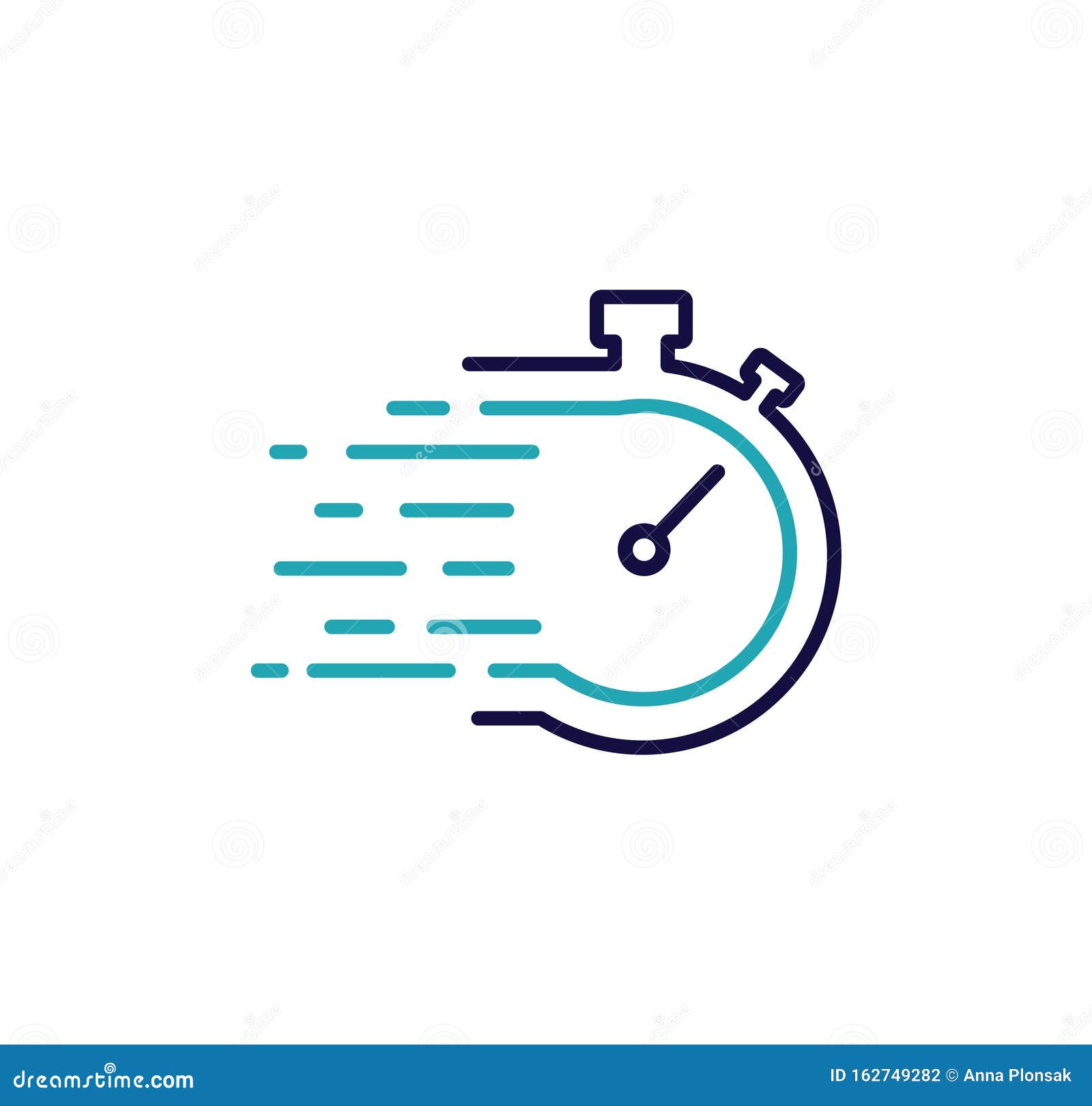 quick timer line icon. fast stopwatch icon. service delivery  logo.