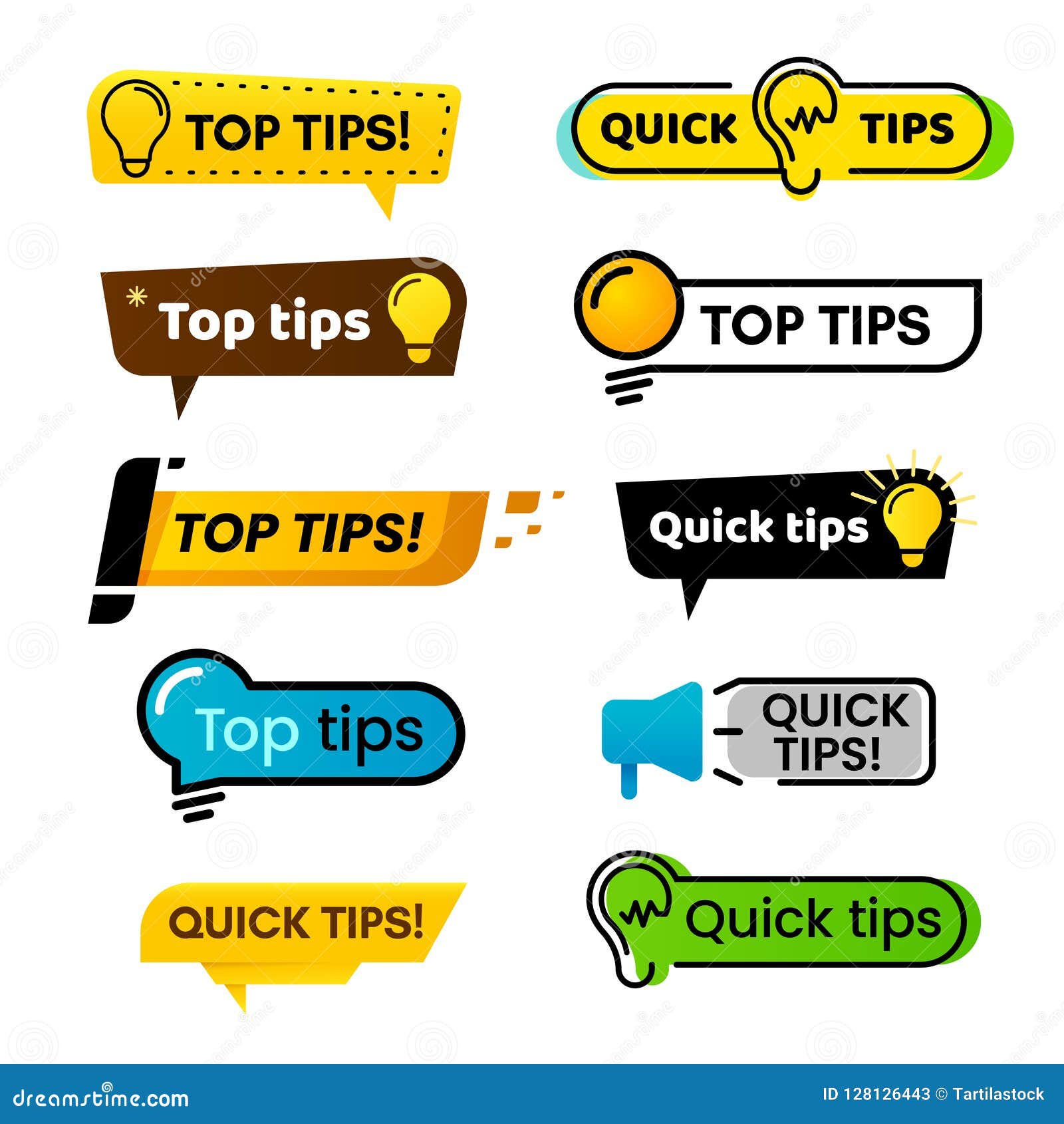 quick tips. idea suggestion, tricks solutions advice and best solution tip   banner sign