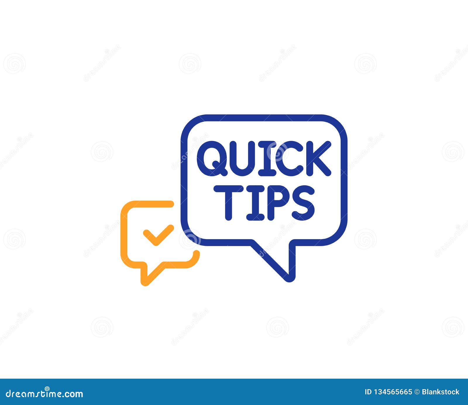 quick tips line icon. helpful tricks speech bubble sign. 