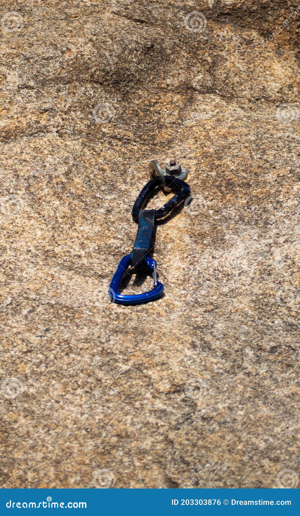 Quickdraw for Rock Climbing Resting on the Wall Stock Photo Image of
