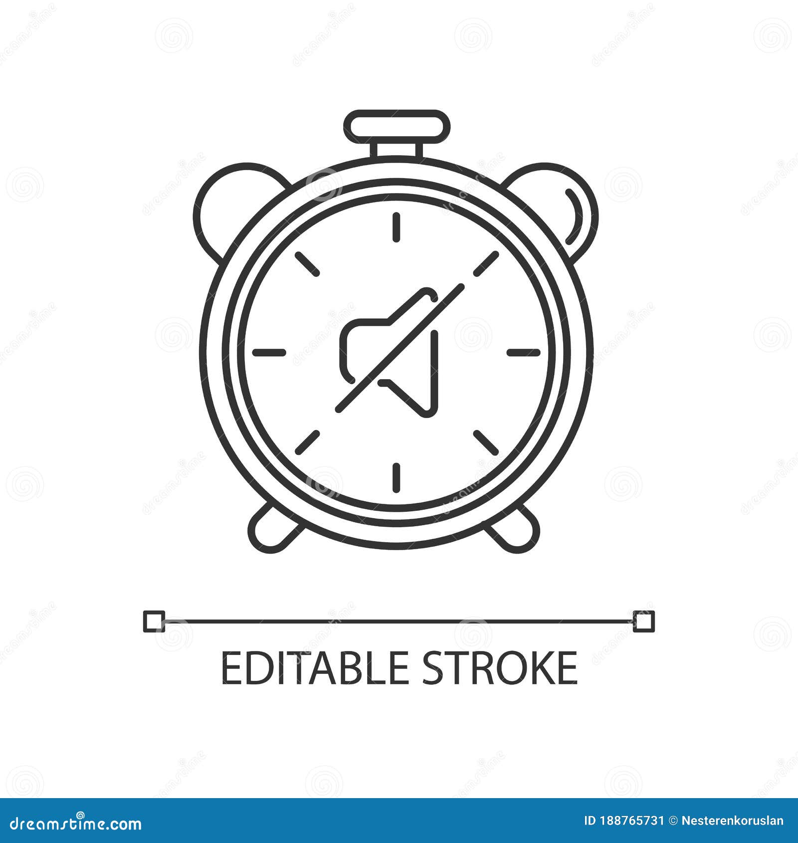 Quiet Hours Pixel Perfect Linear Icon. Dormitory Rules. Noise Limit