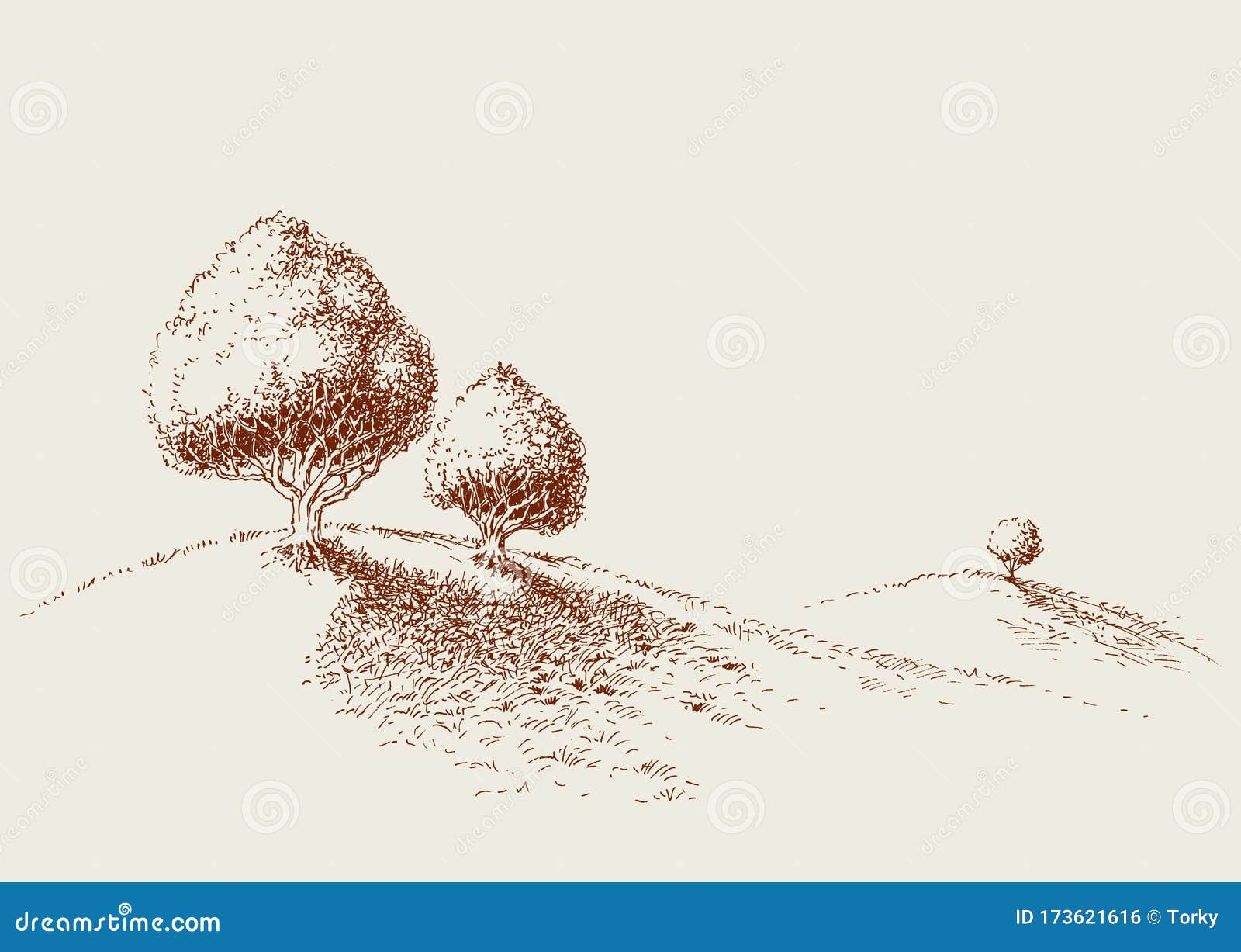 Quiet Place in Nature Wallpaper Stock Vector - Illustration of drawing,  design: 173621616
