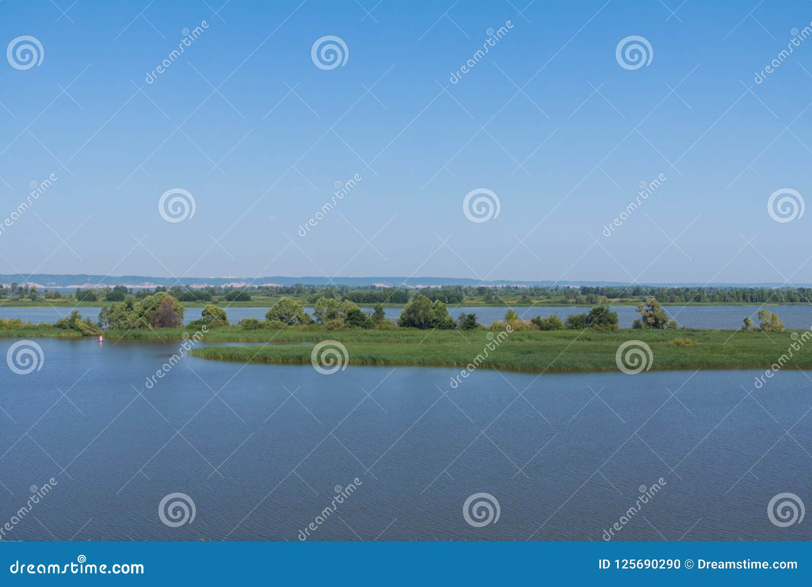 Quiet River Along the Shore. Stock Photo Image of coast, color 125690290