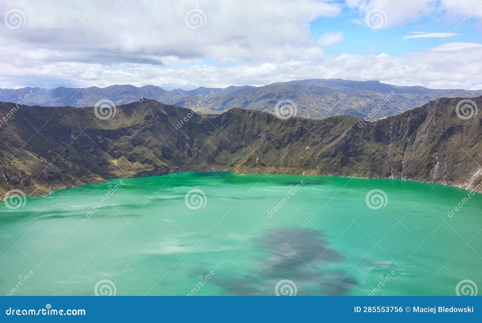 Quilotoa Crater Lake, Most Western Volcano in the Ecuadorian Andes ...