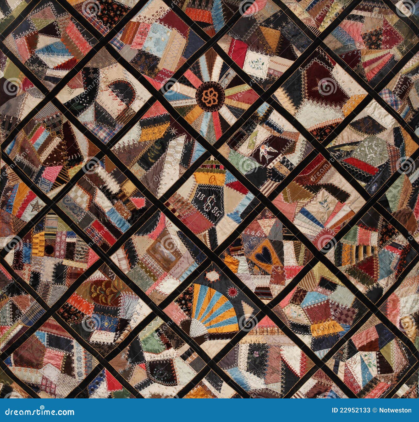 Quilt stock image. Image of resourceful, fabric, craft 22952133