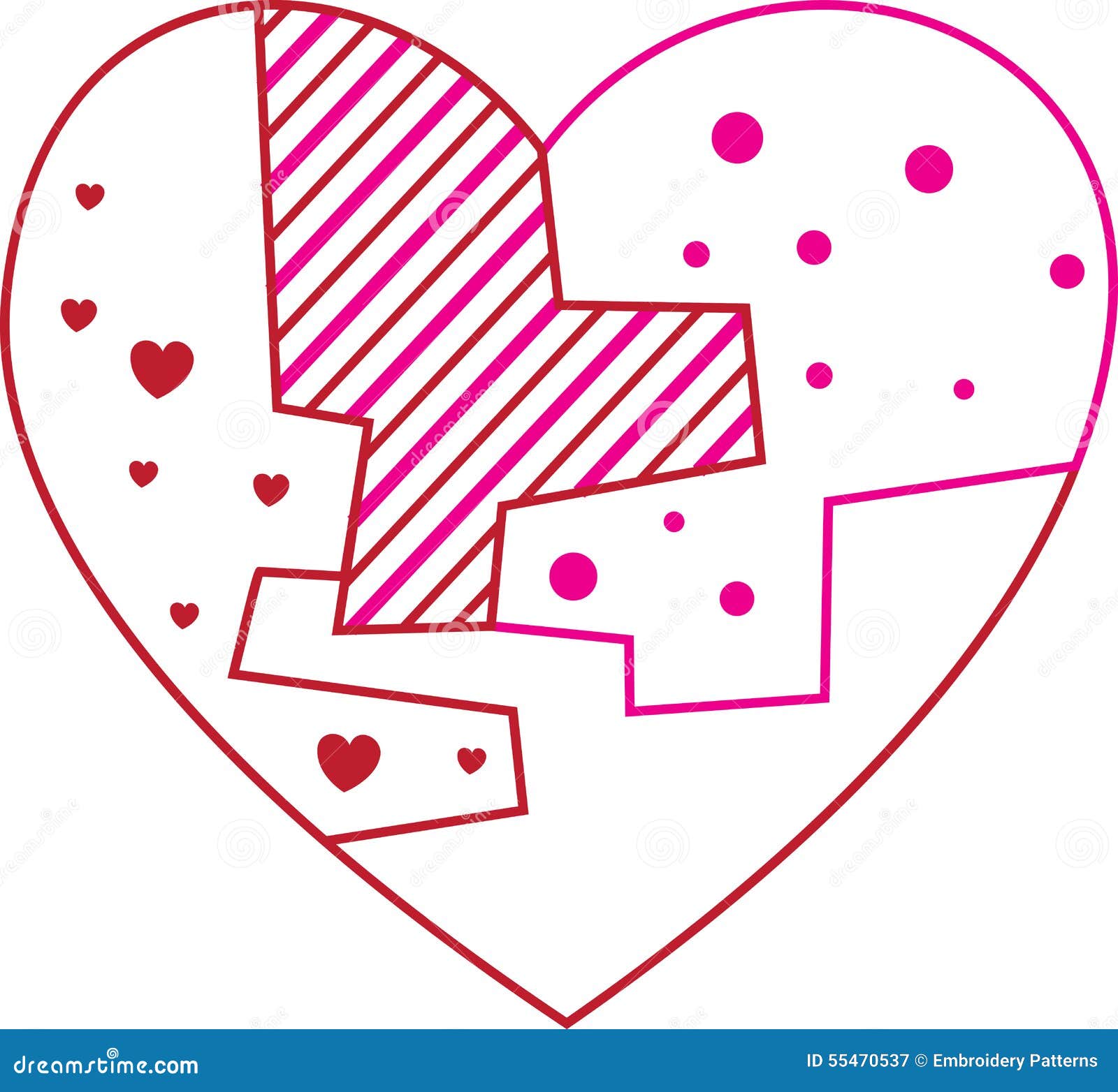 Download Quilt Heart stock vector. Illustration of heart, shape ...