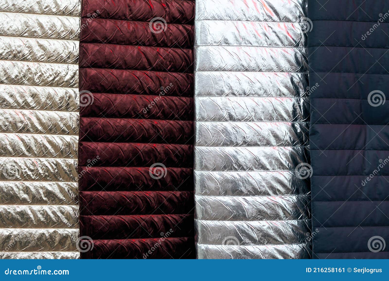 Quilted jacket fabric stock image. Image of background 216258161