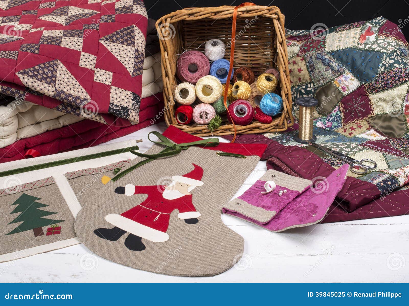 Quilting Equipment and Fabrics. Stock Image Image of sewing, pattern