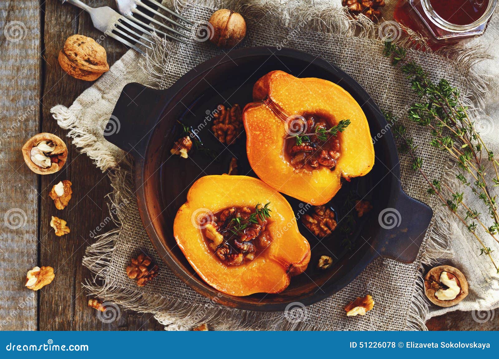 Quinces Stewed Honey Walnut Thyme Stock Photos Free & RoyaltyFree