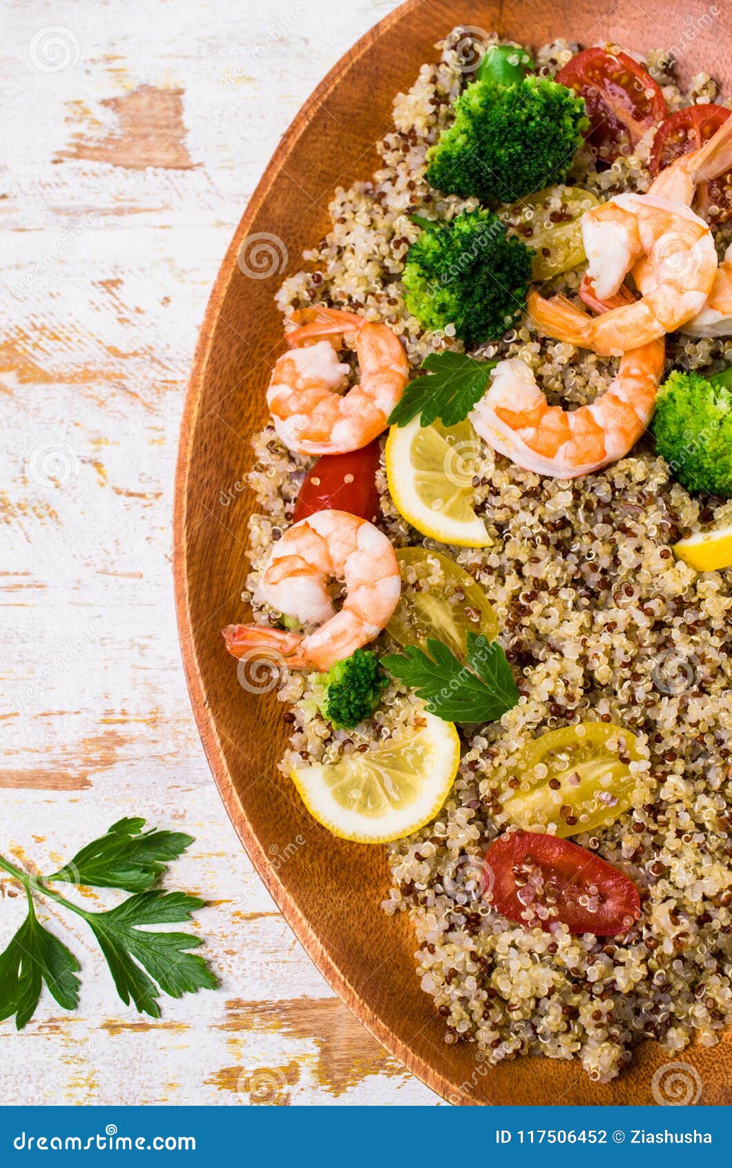 Quinoa Salad with Vegetables Stock Photo - Image of parsley, fork ...