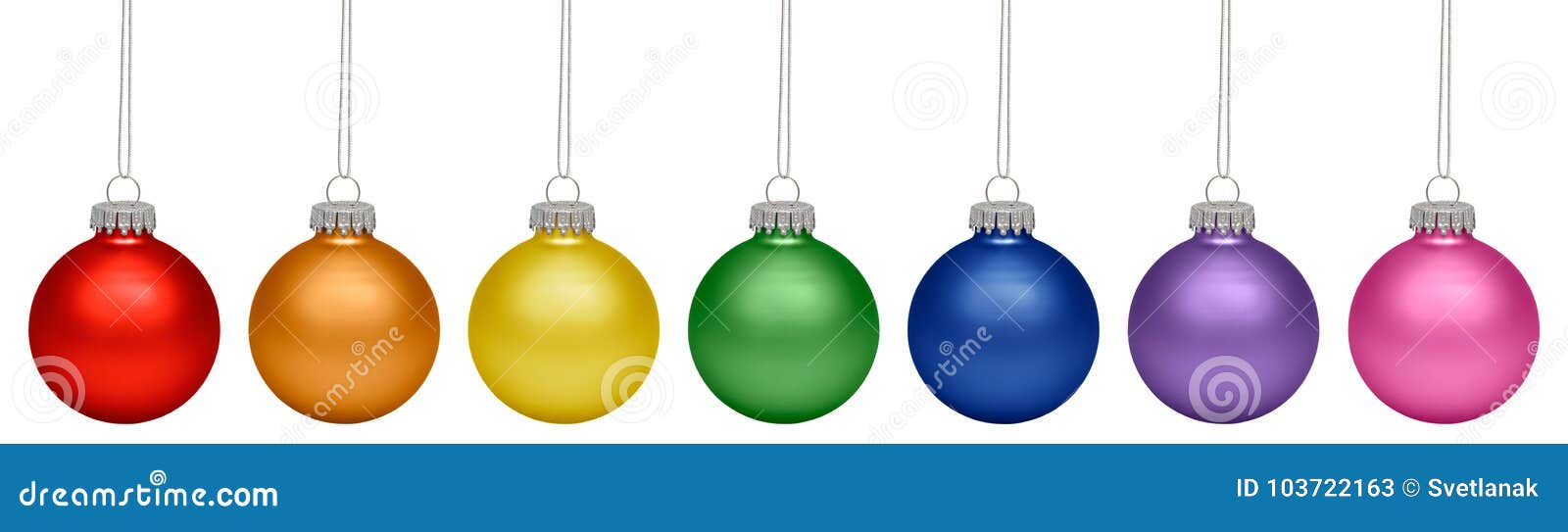 Quinquilharias Do Natal Todas As Cores Do Arco-íris Isolado No Branco  Imagem de Stock - Imagem de brilhante, isolado: 103722163