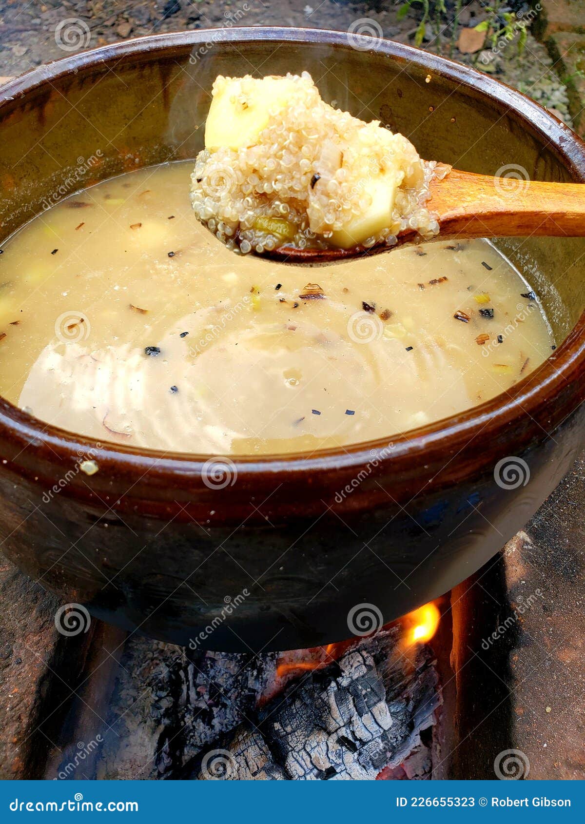 quinua soup is the best cooked with fire