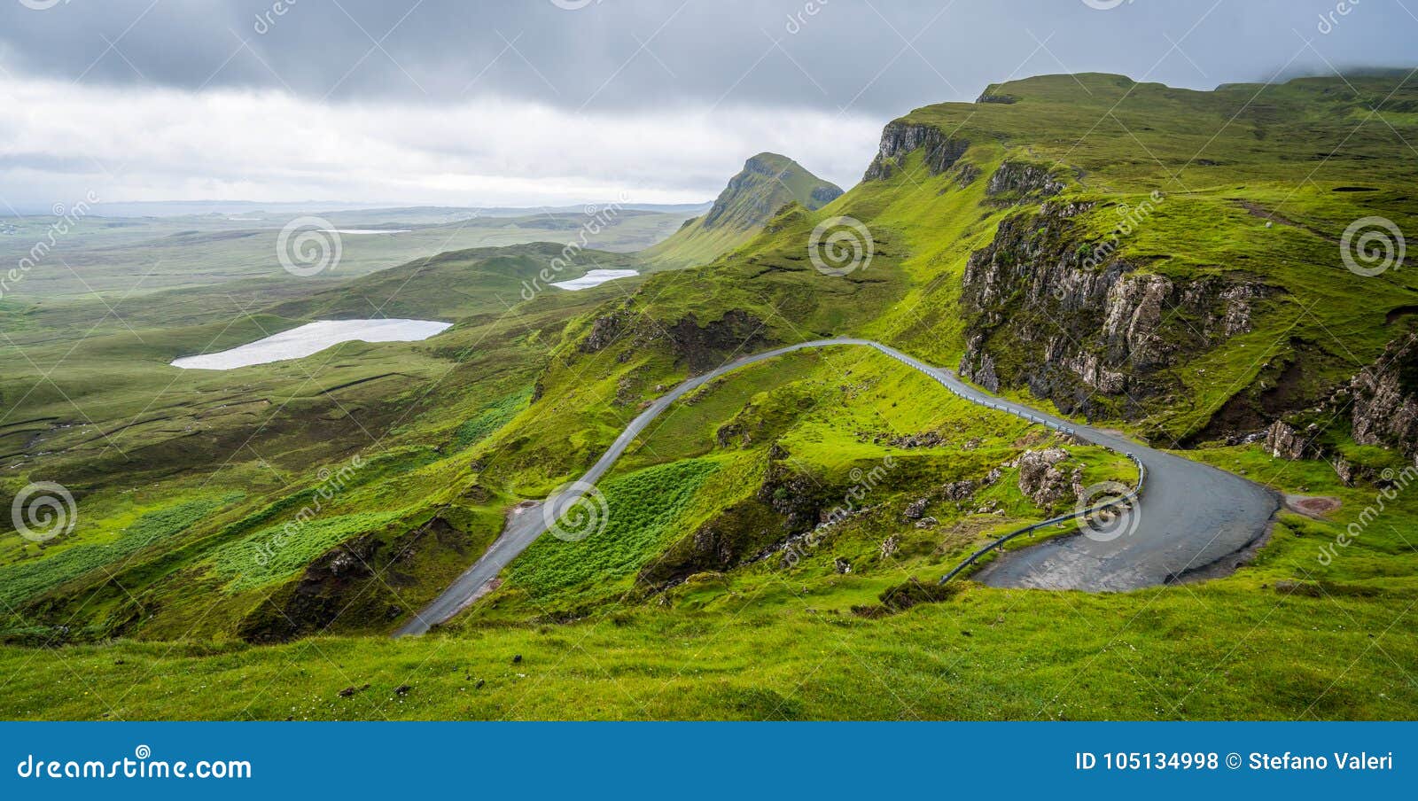 Scenic Sight Of The Quiraing Isle Of Skye Scotland Stock Photo