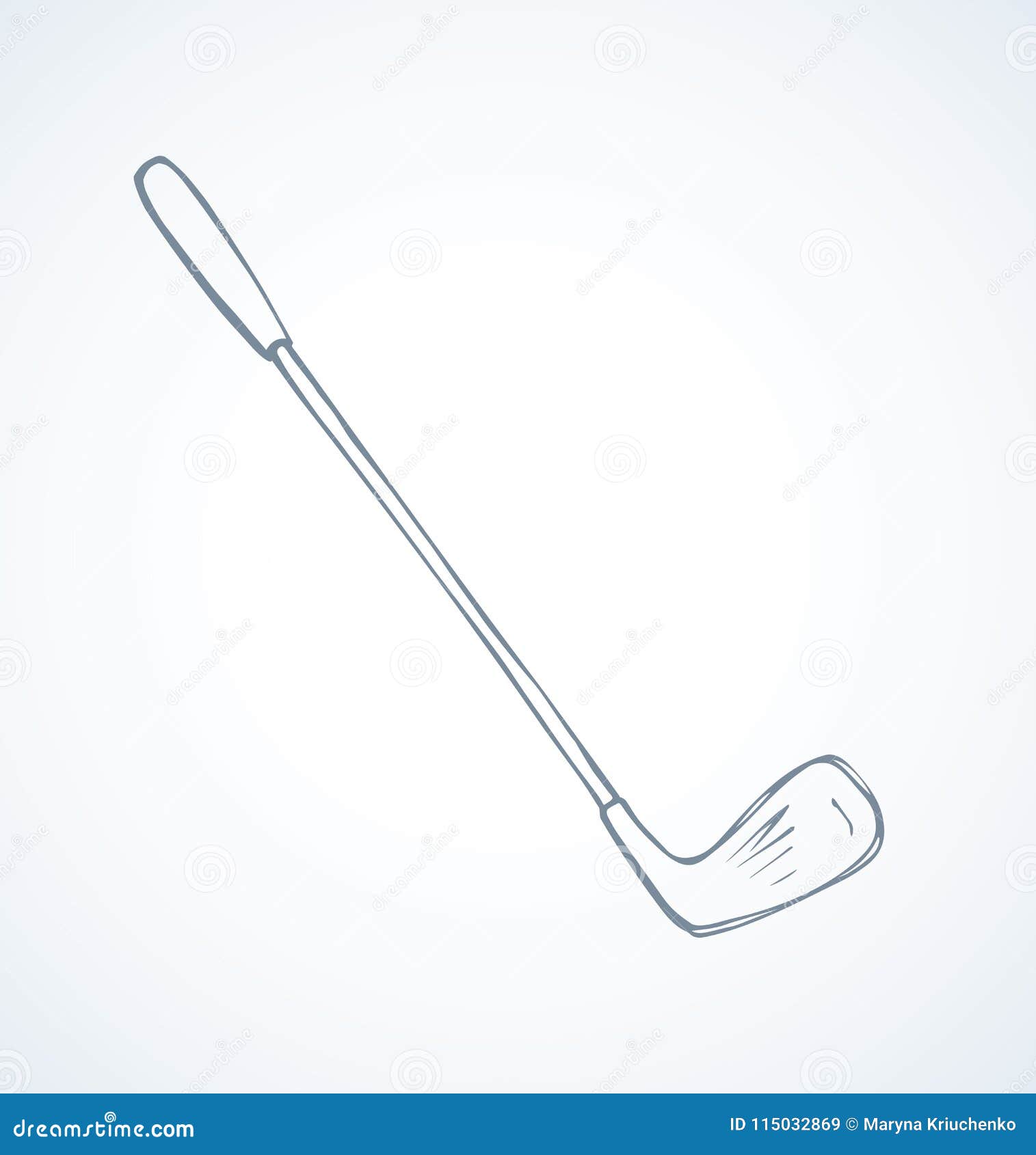 The Golf Club. Vector Drawing Stock Vector - Illustration of athletic