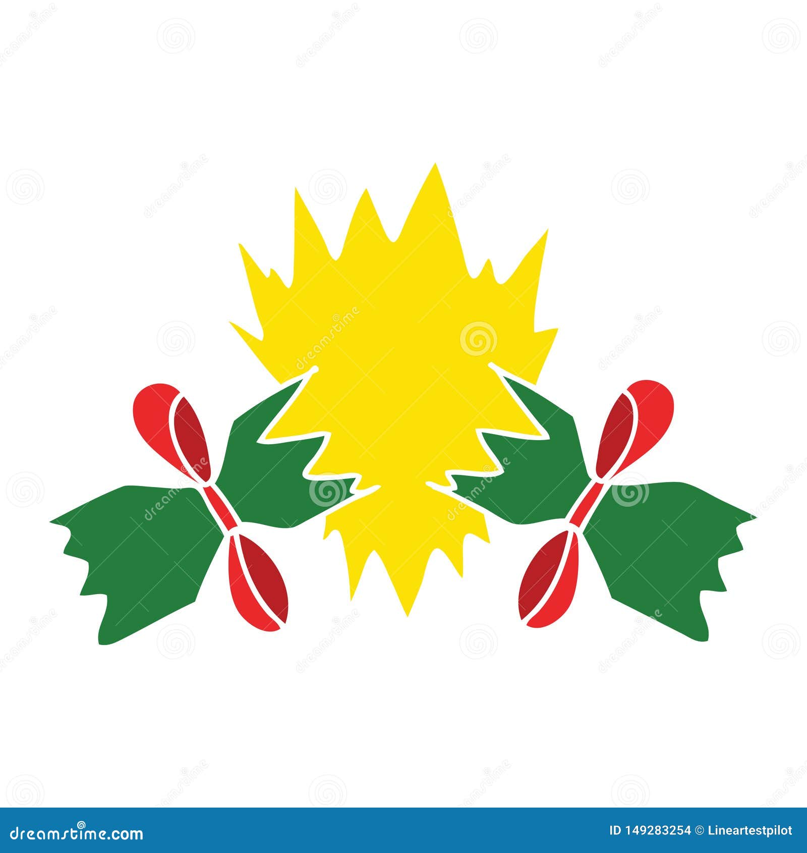 Quirky Hand Drawn Cartoon Pulled Cracker Stock Vector Illustration of