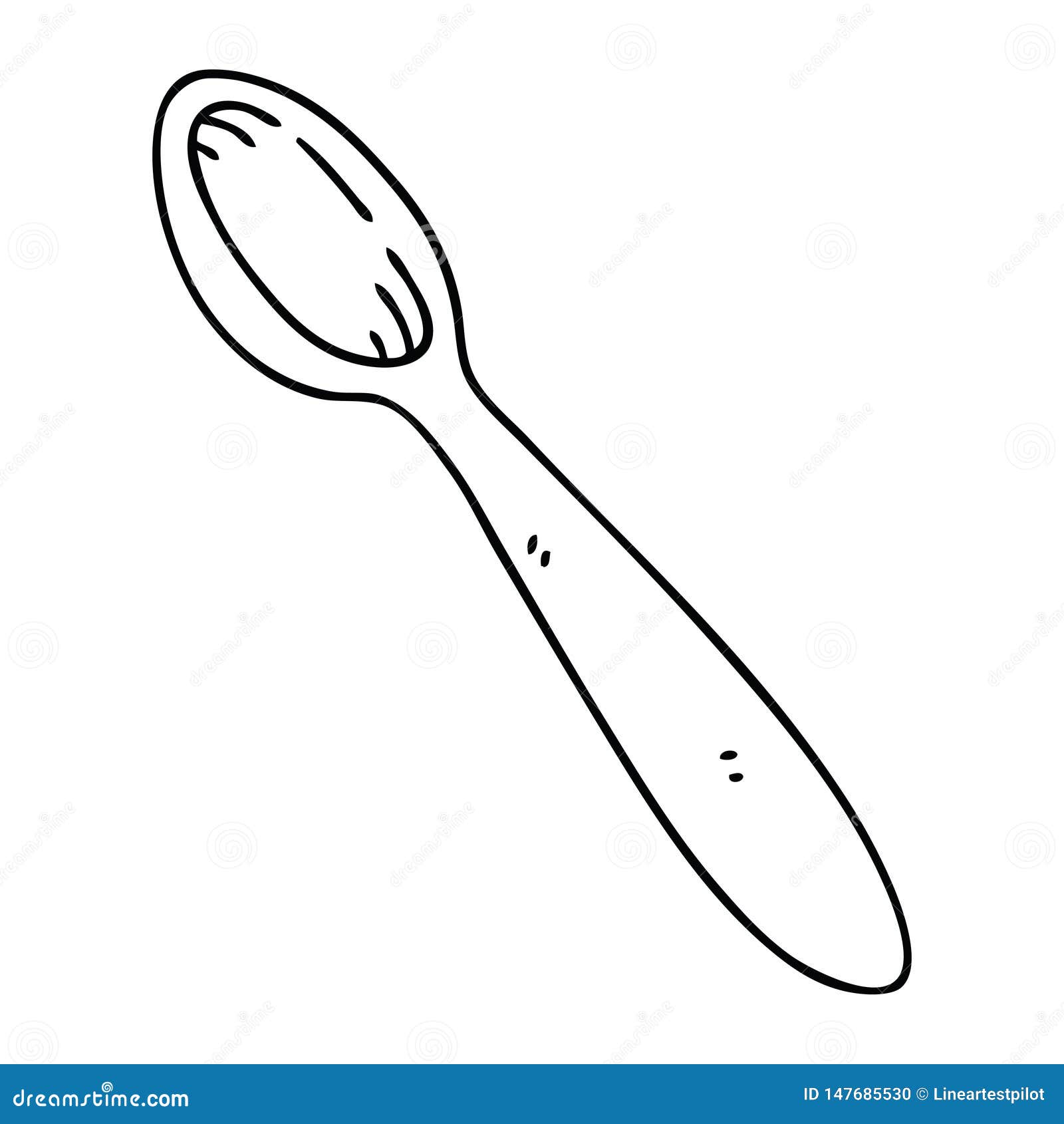 Russian traditional wooden spoon icon in outline Vector Image