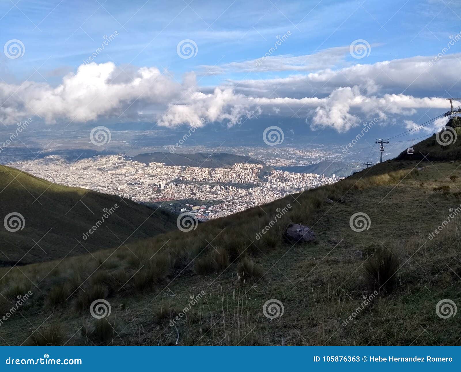 Quito imagen de archivo. Imagen de yermo, nube, valle 105876363