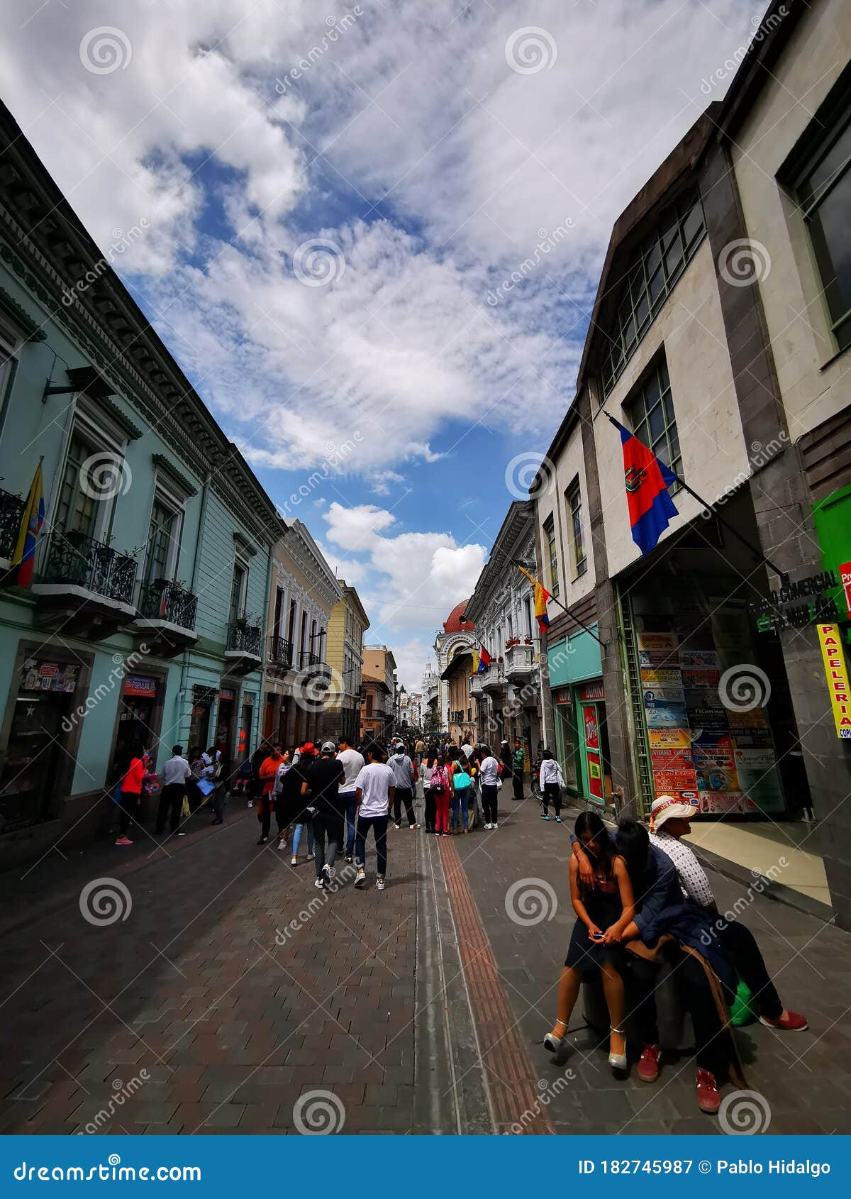 Quito, Ecuador, September 29, 2019: View of the Historic Centre of