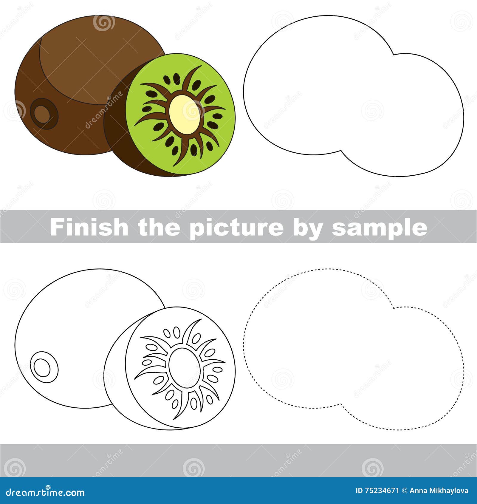 Tutorial de desenho para crianças. nível fácil. folhas de educação