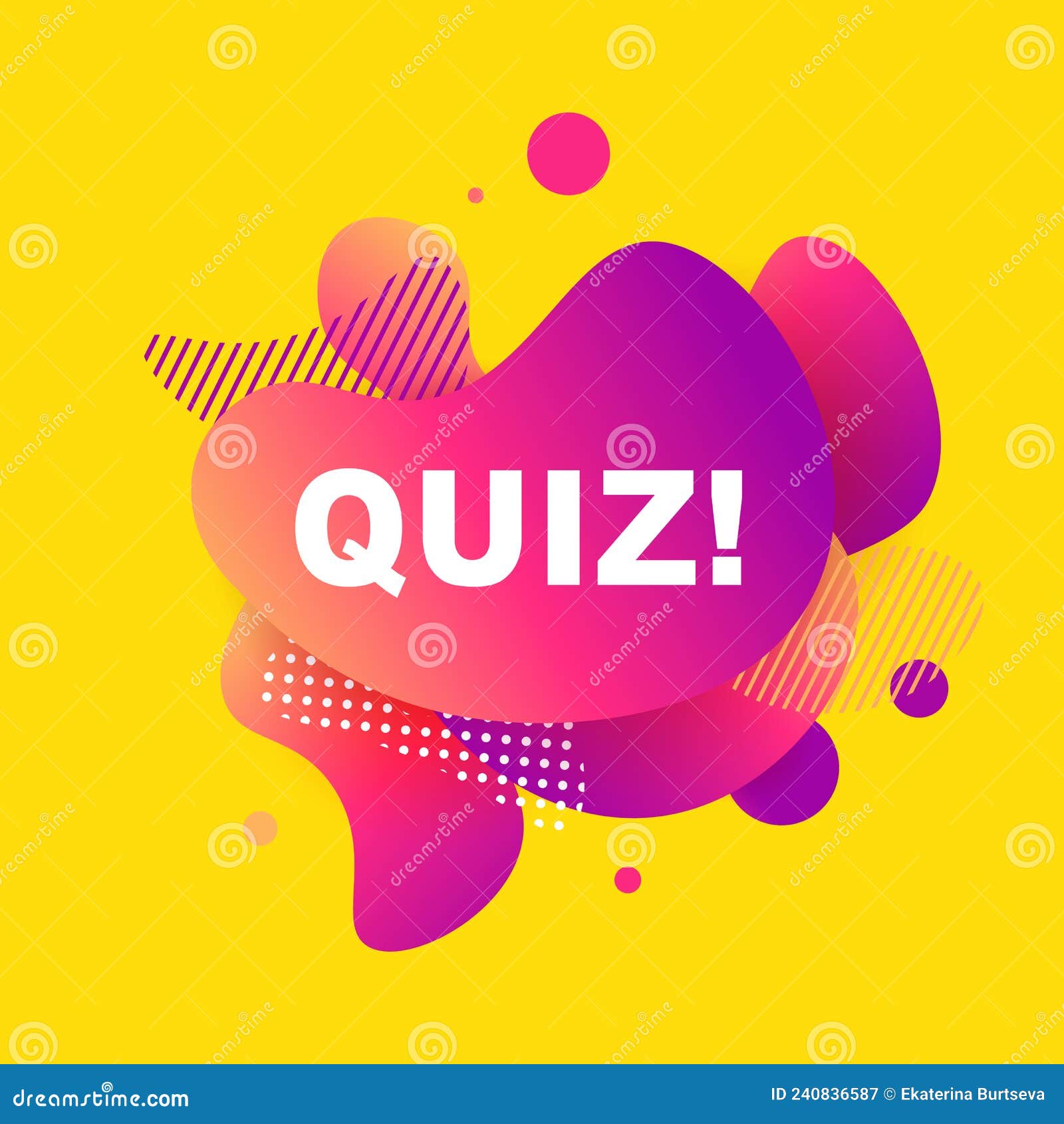 quiz brainy questions team game modern banner