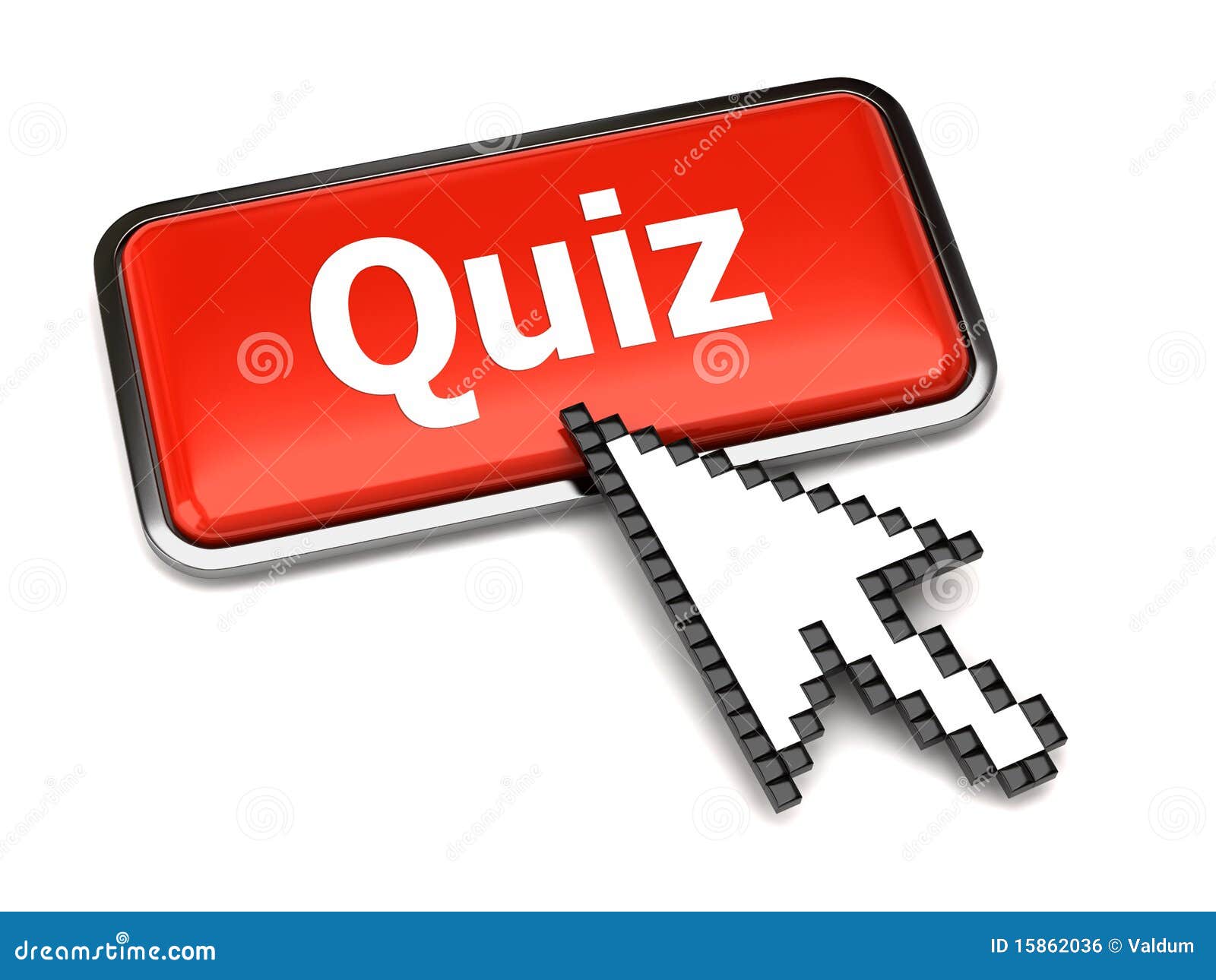 quiz button and arrow cursor