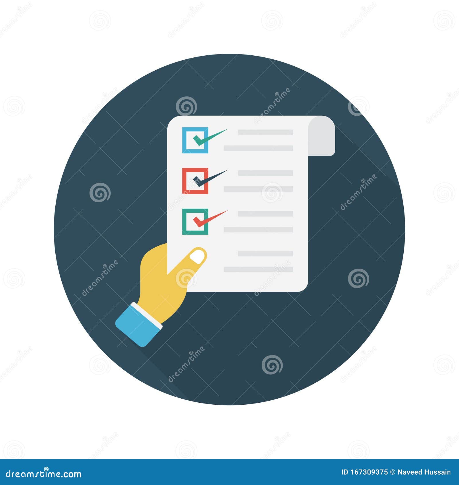 Quiz Vector Flat Color Icon Stock Illustration Illustration of