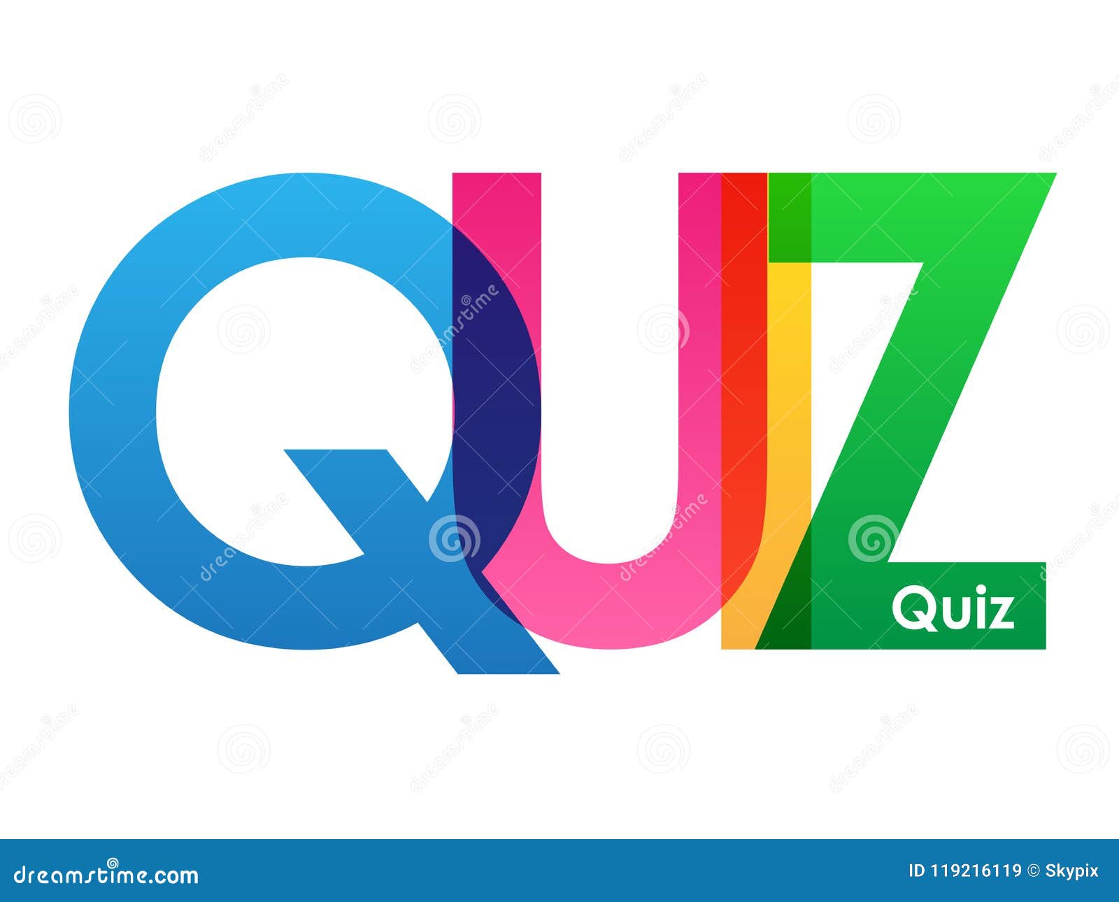 QUIZ Overlapping Letters Banner Stock Vector - Illustration of test ...