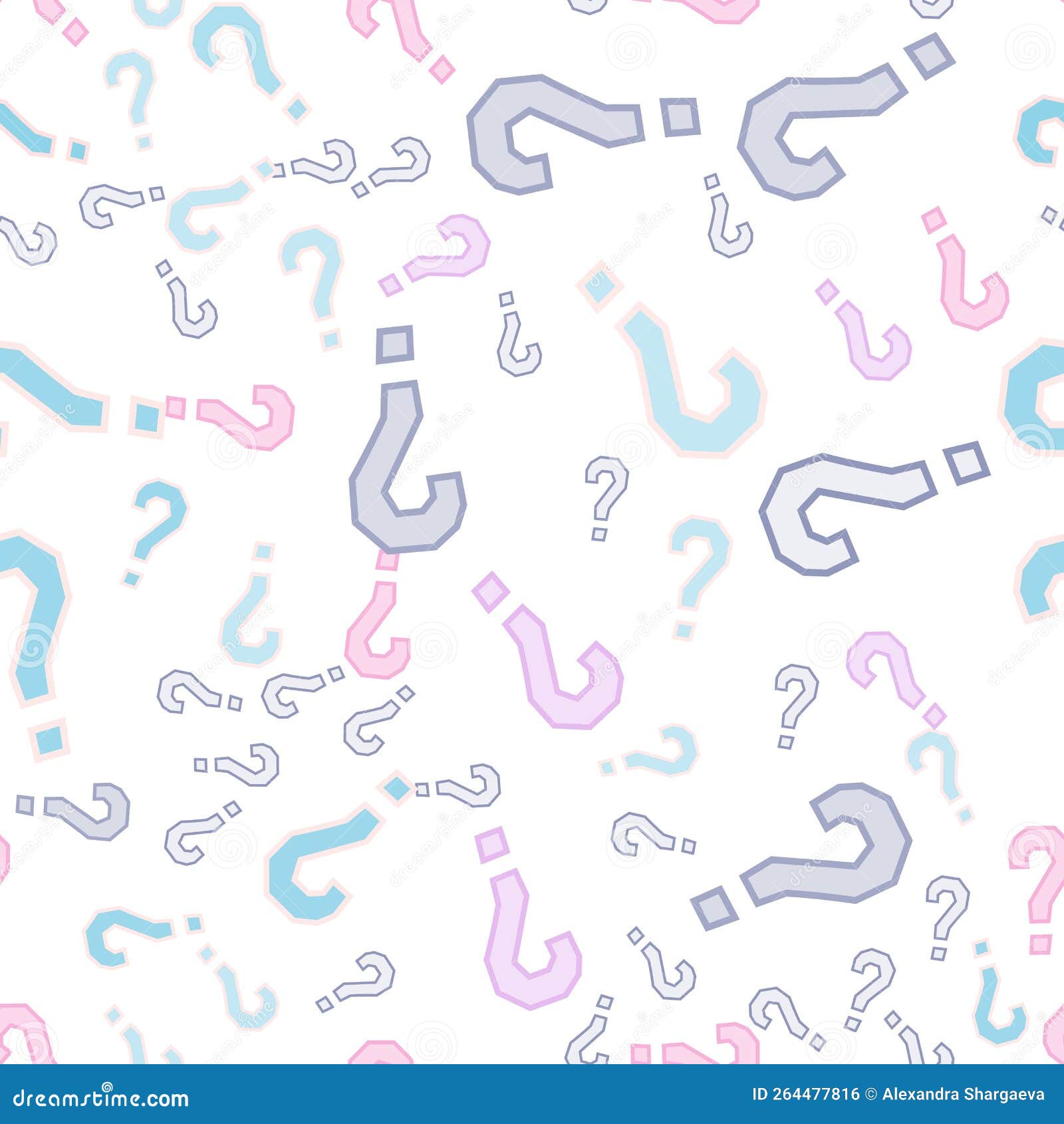 Quiz Seamless Pattern. Question Marks, Doubt, Faq Stock Vector ...