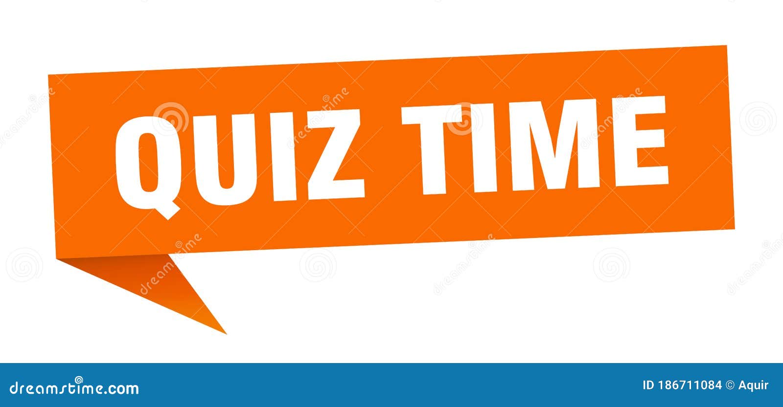 Quiz time banner with colorful brush strokes Vector Image