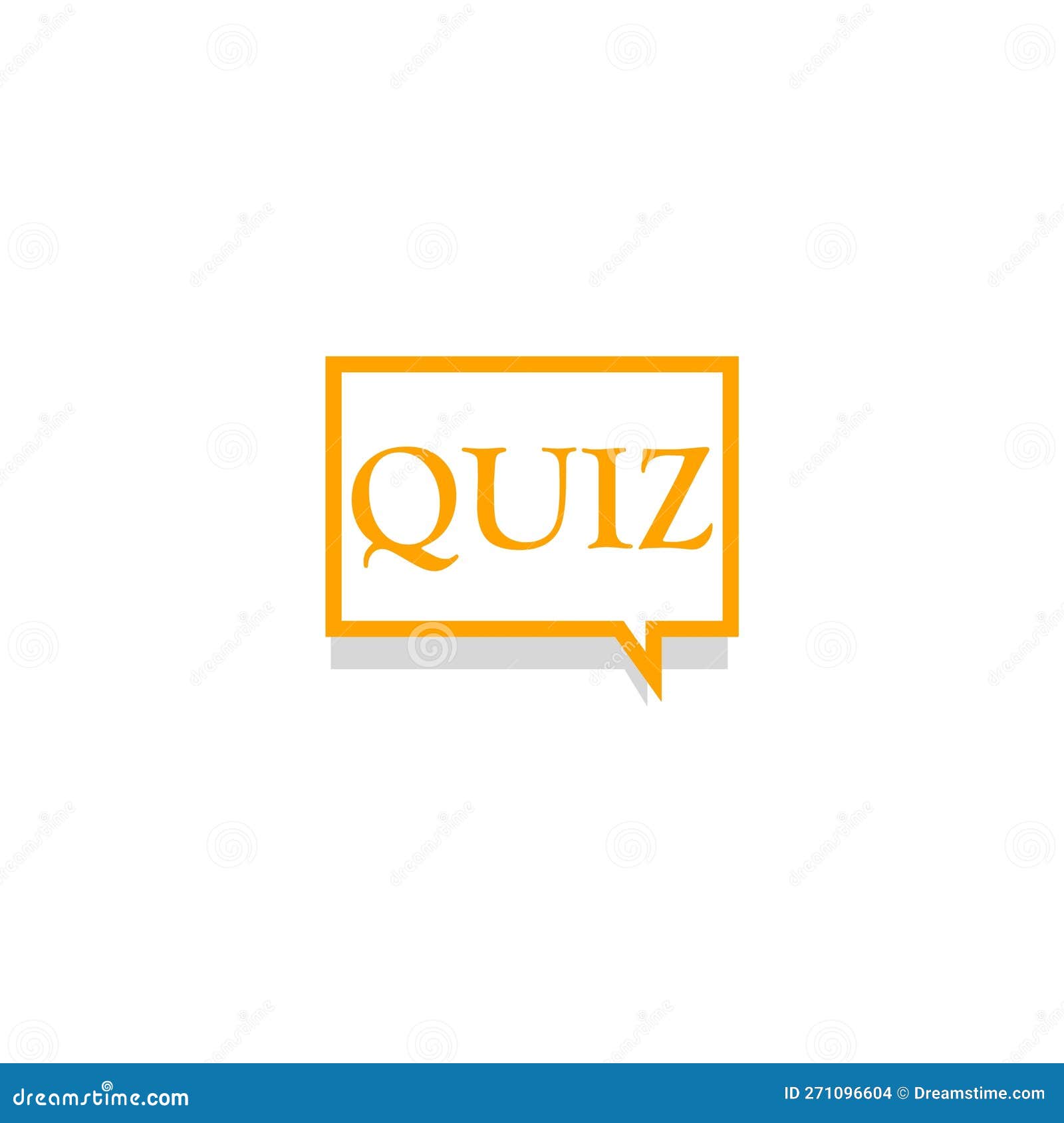 Megaphone banner isolated on white background - Quiz time. Vector  illustration., Stock vector