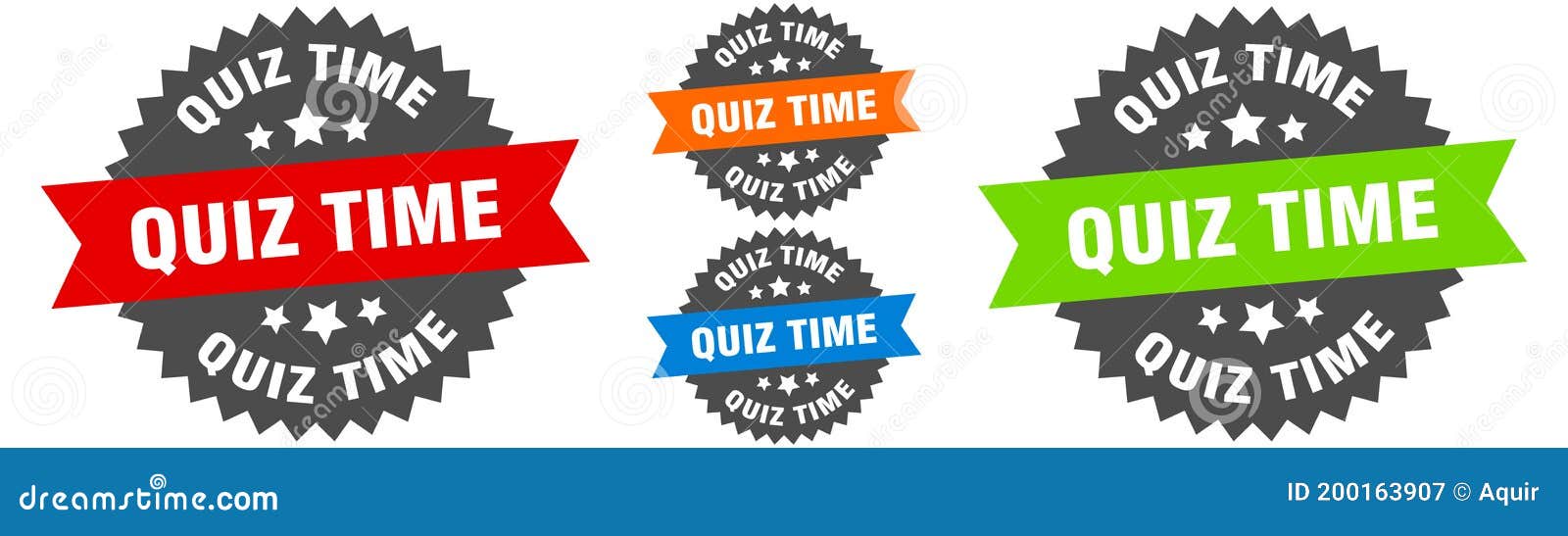 quiz time ribbon. quiz time isolated band sign. quiz time banner Stock  Vector