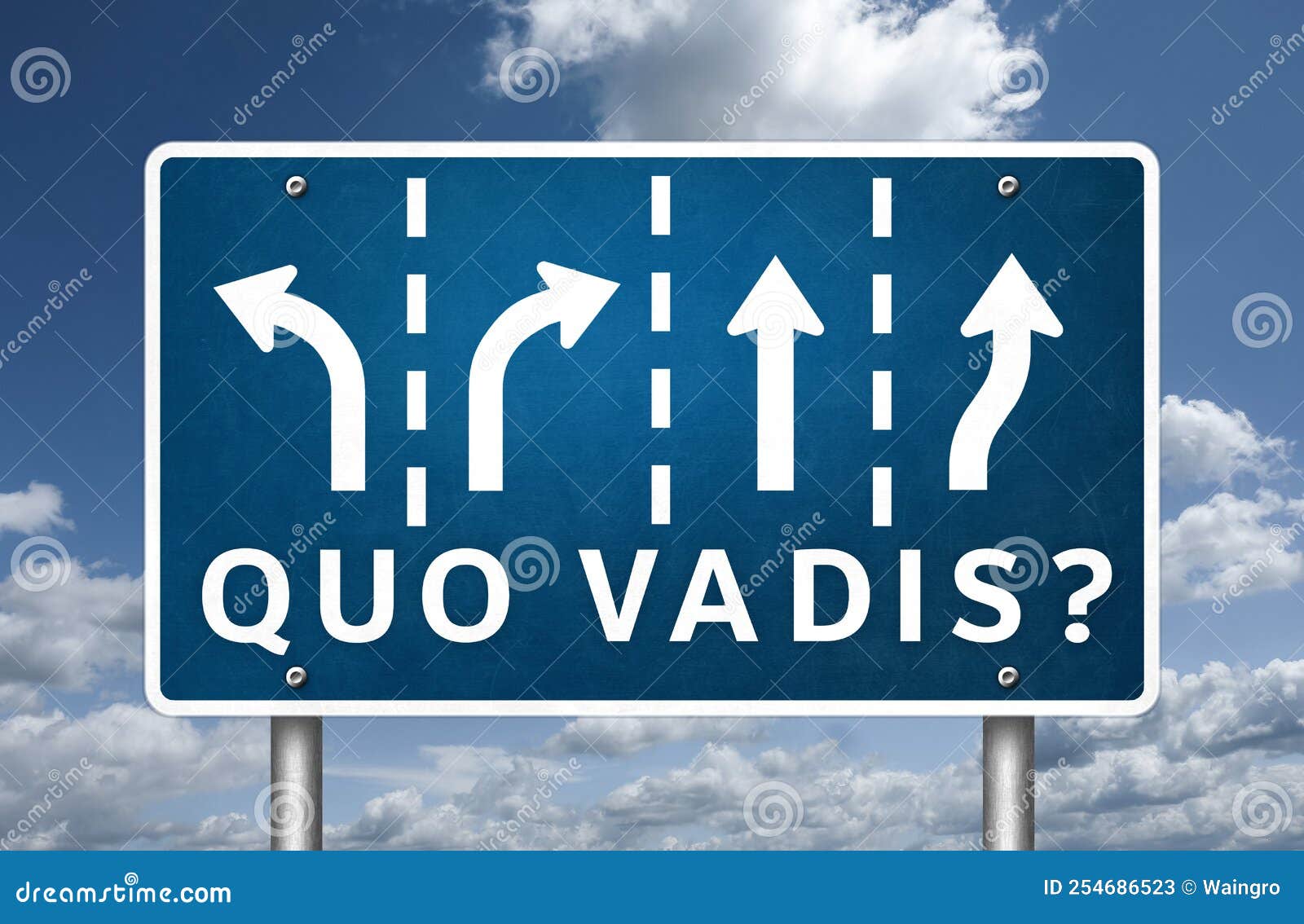 Quo Vadis - Where are You Marching Stock Image - Image of question
