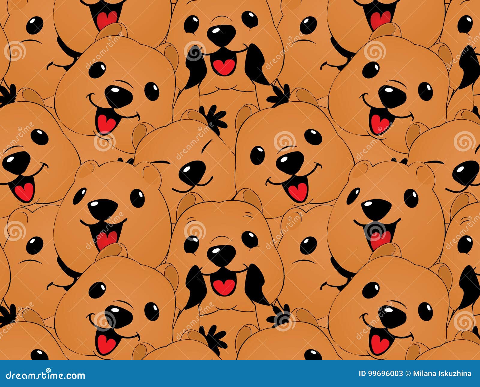Quokka Pattern Cartoon Vector 99696209
