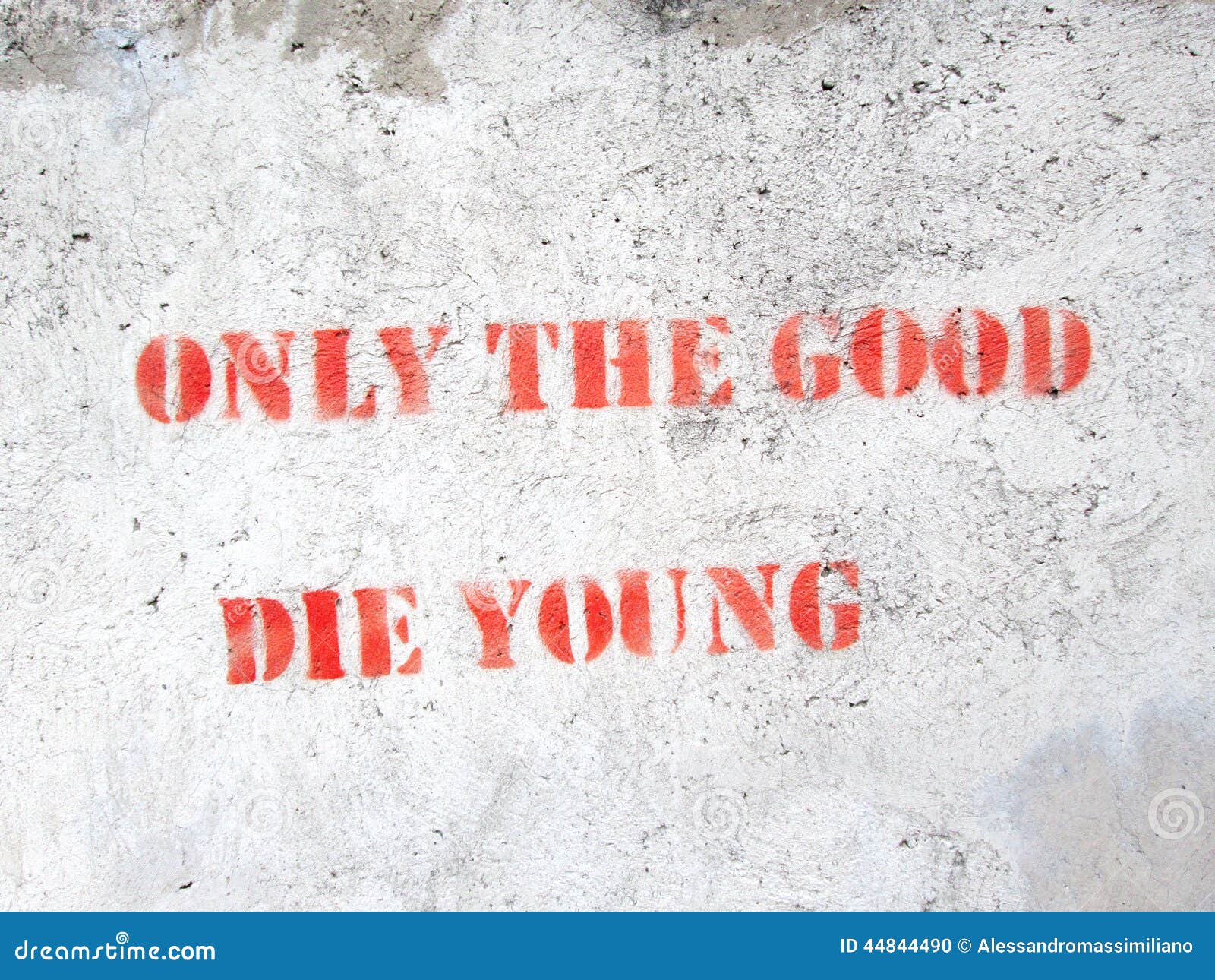 Quote on concrete wall stock photo. Image of quote, letters 44844490