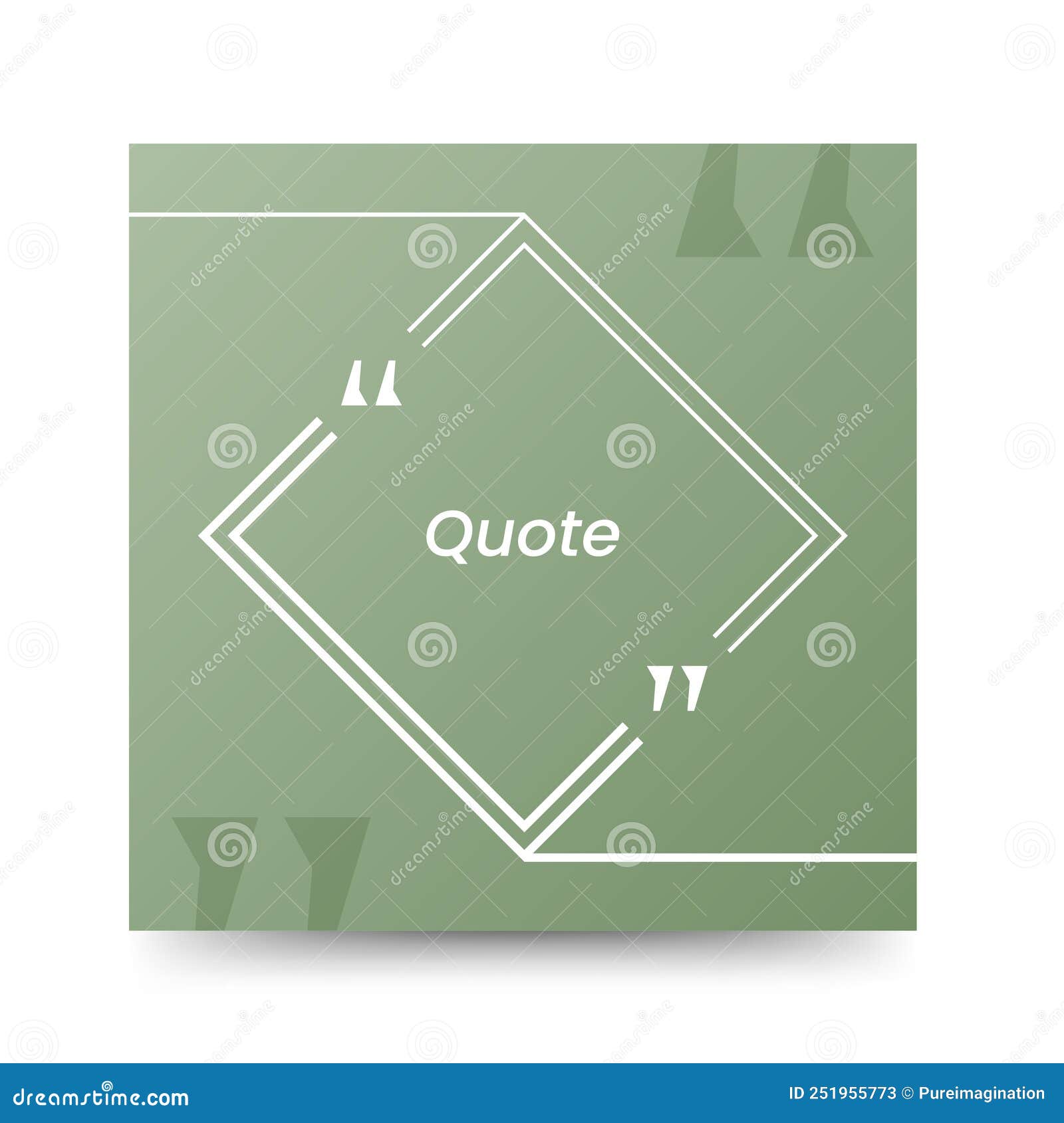 Quote Frames Blank Templates on White Background Stock Vector
