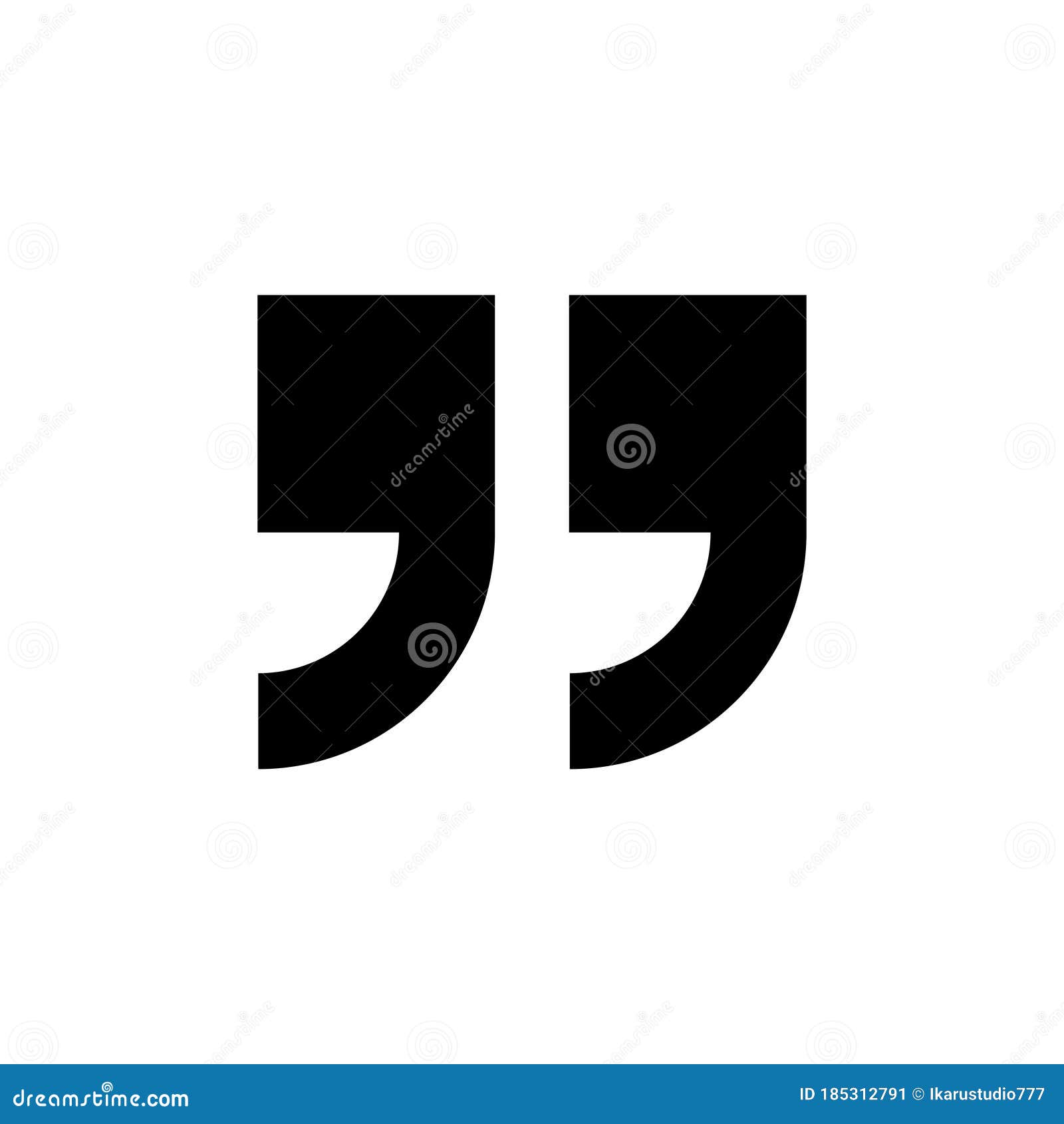 Quote Icon Isolated on White Background. Quote Sign Icon Stock Vector ...