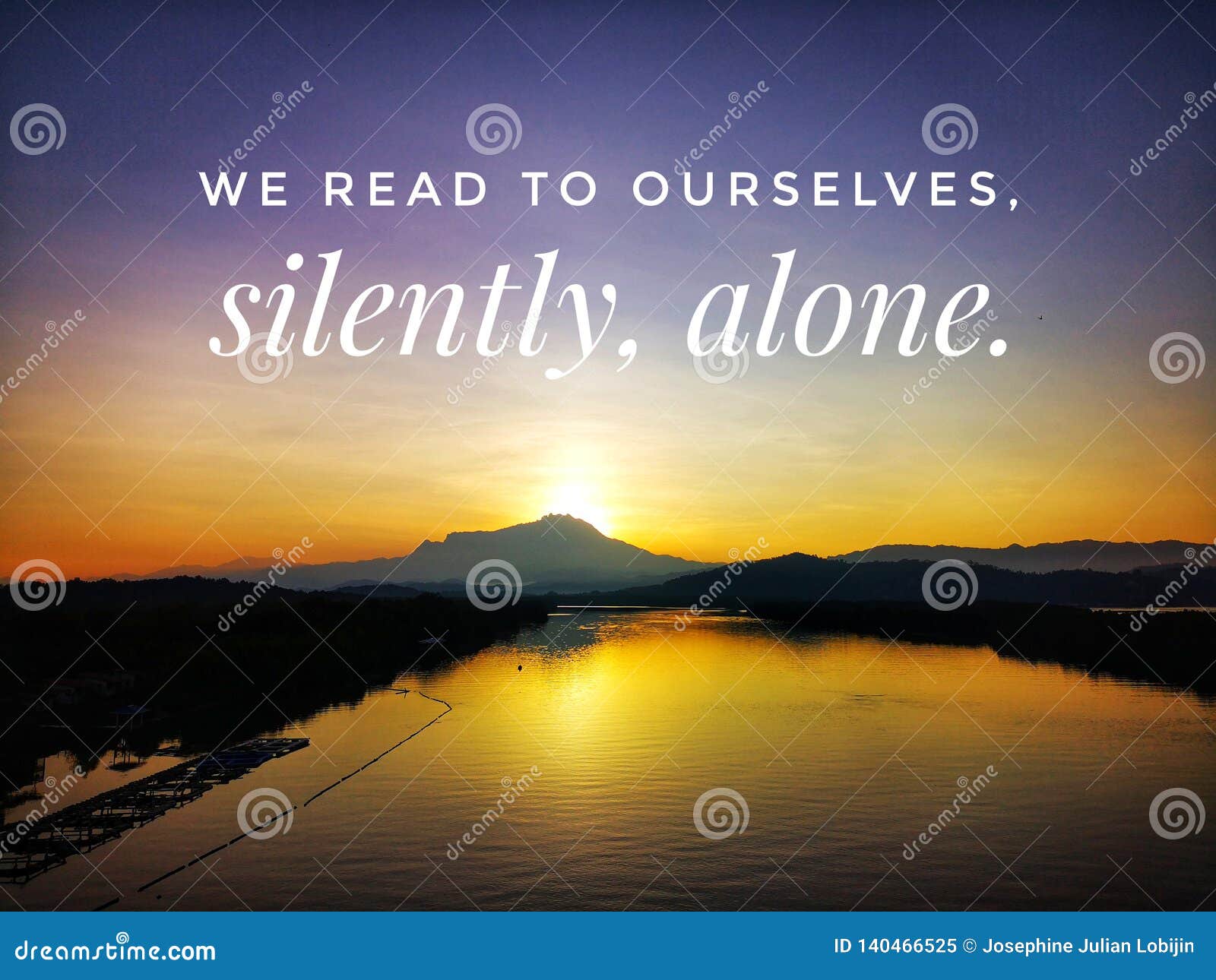 Daily Quote Lifestyle Design with with Beautiful Sunrise Background