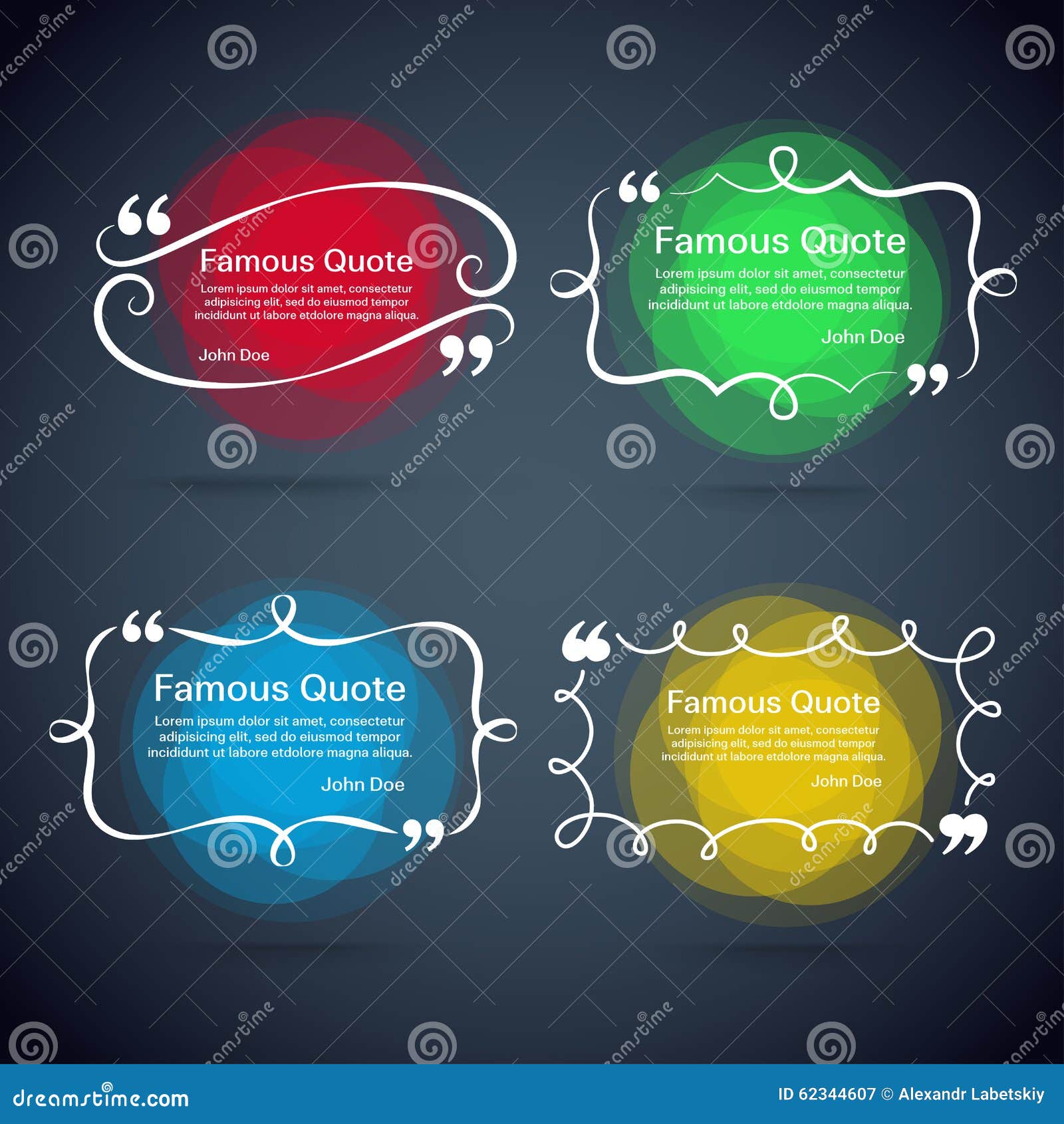 Download Quote vector border set stock vector. Illustration of card - 62344607