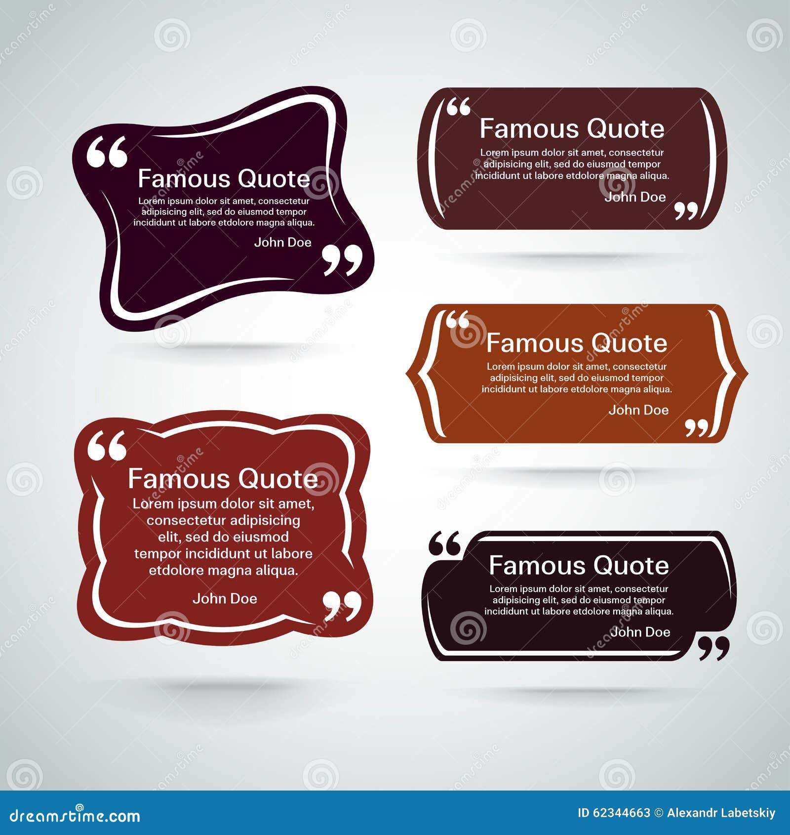 Quote vector border set stock vector. Illustration of board 62344663