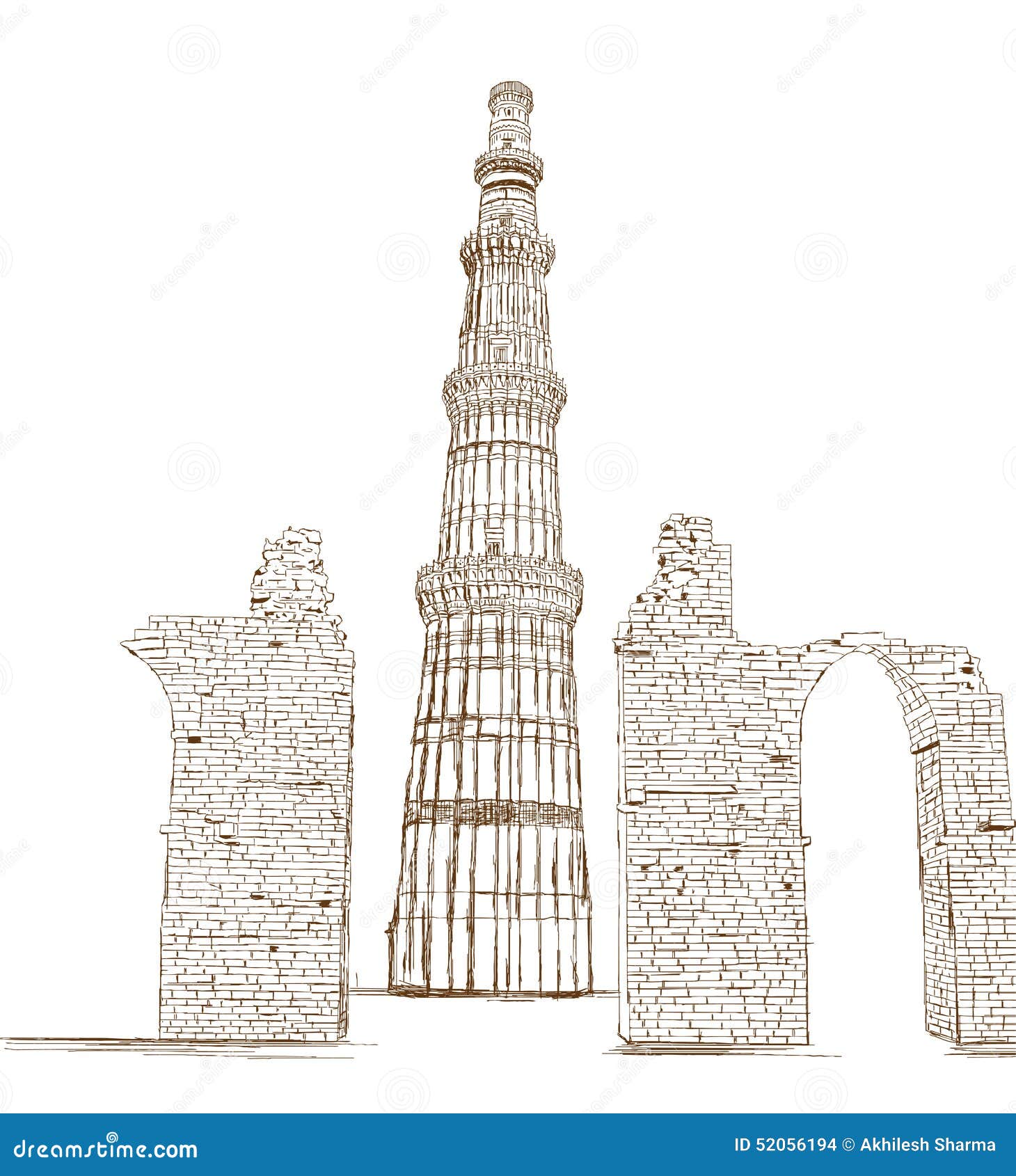 Share more than 84 easy drawing of qutub minar best