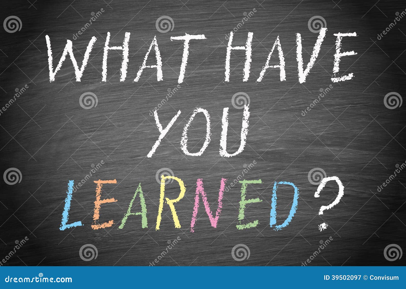 ¿Qué usted ha aprendido? stock de ilustración. Ilustración de concepto